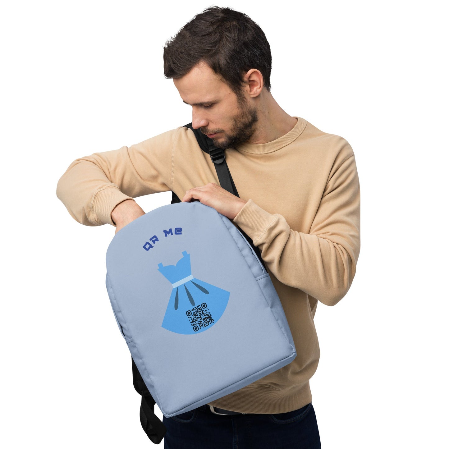 Dress Emoji Personalized QR Code Backpack