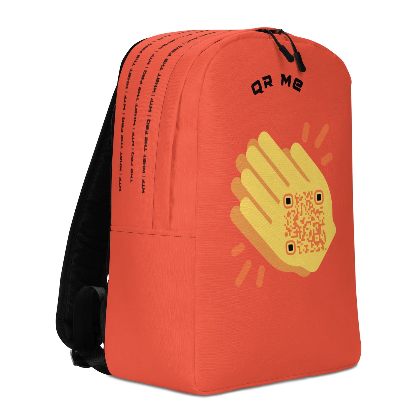Wave Emoji Personalized QR Code Backpack