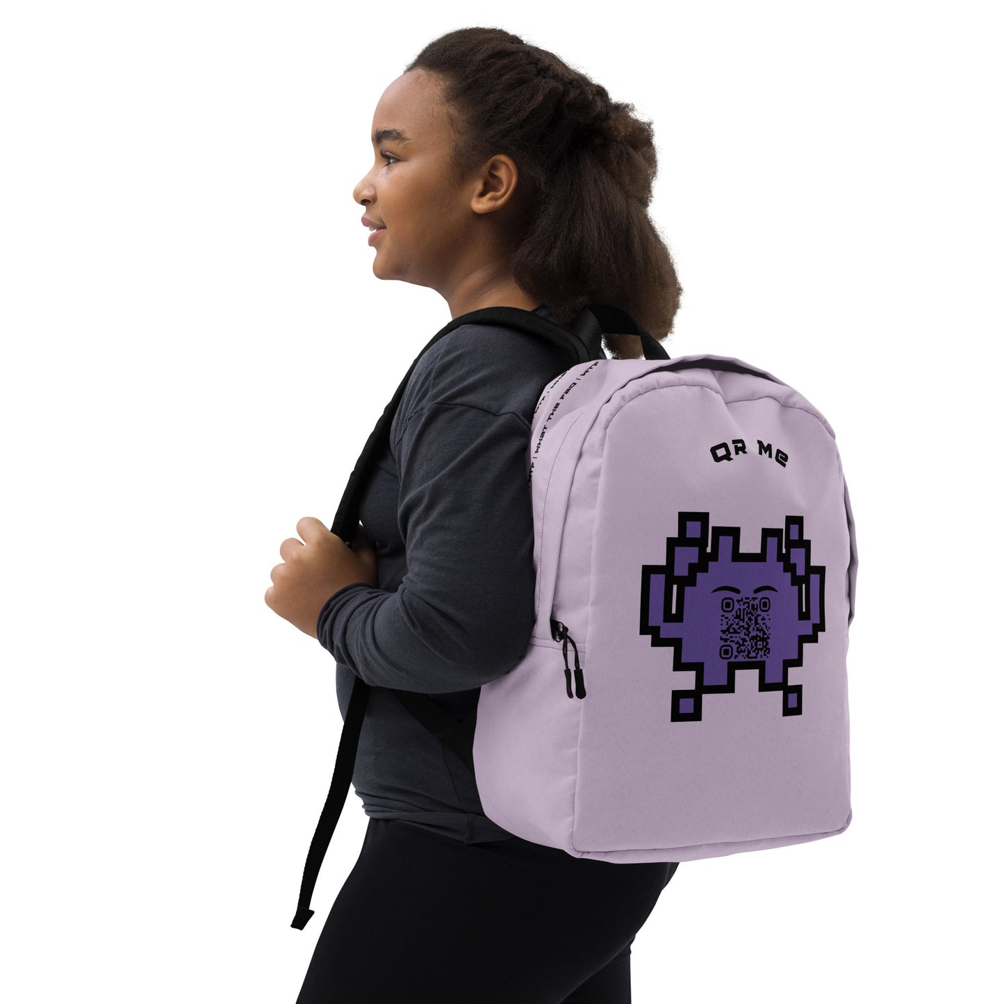 Alien Emoji Personalized QR Code Backpack