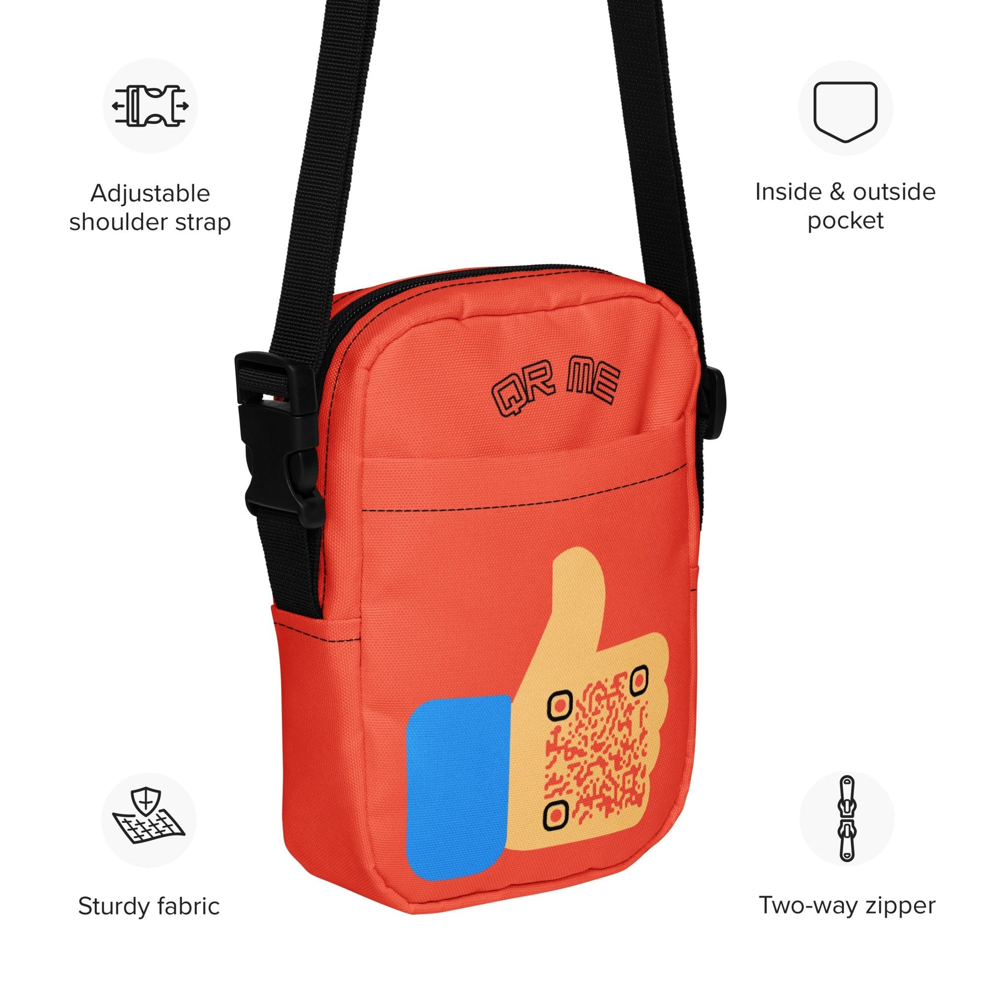 Thumbs Up Personalized QR Code Crossbody bag