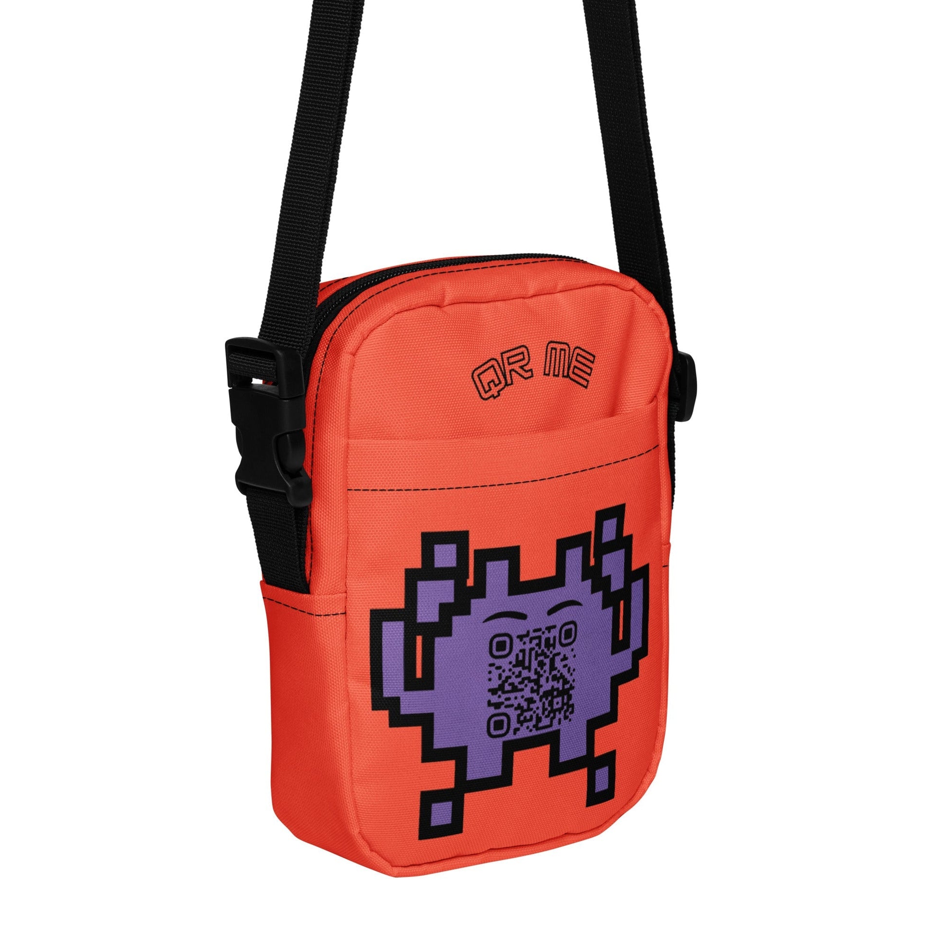 Alien Emoji Personalized QR Code crossbody bag