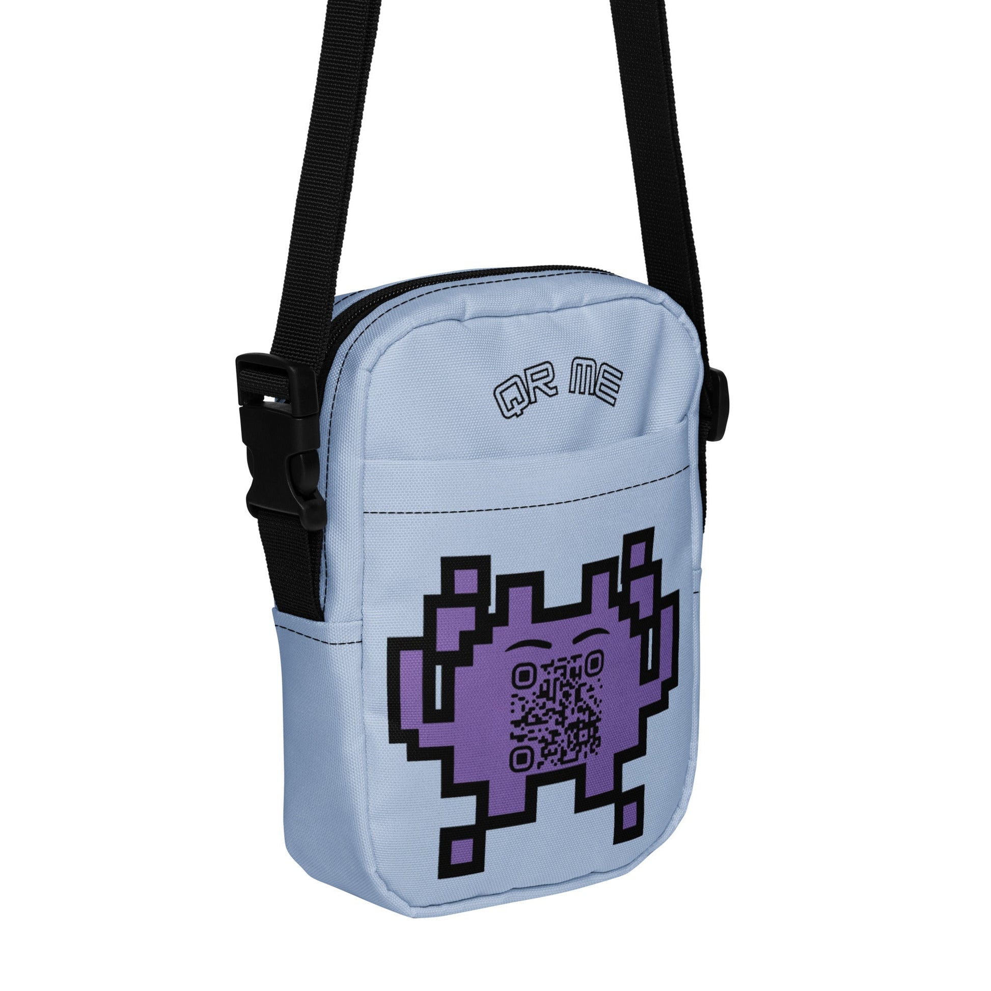 Alien Emoji Personalized QR Code crossbody bag