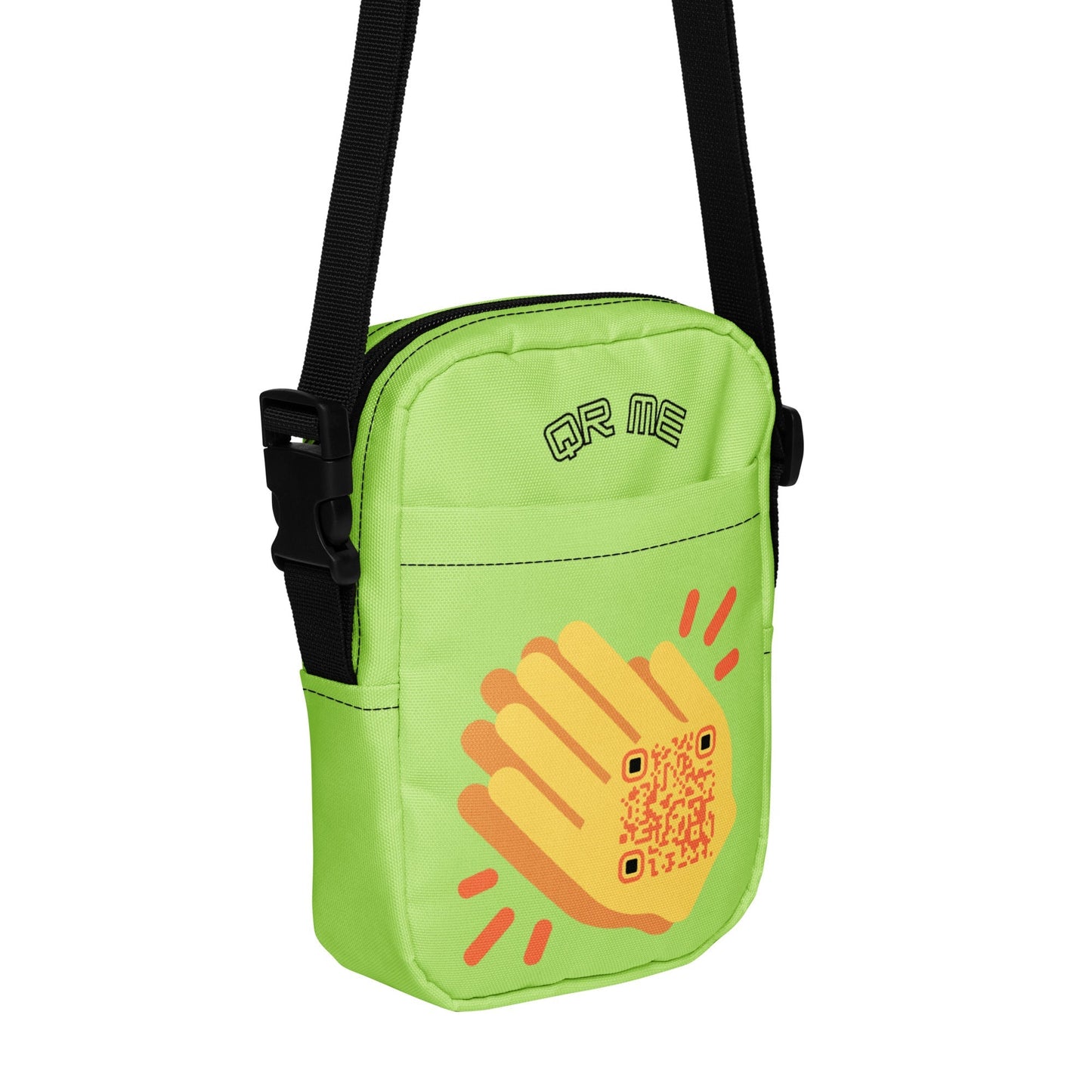 Wave Emoji Personalized QR Code crossbody bag