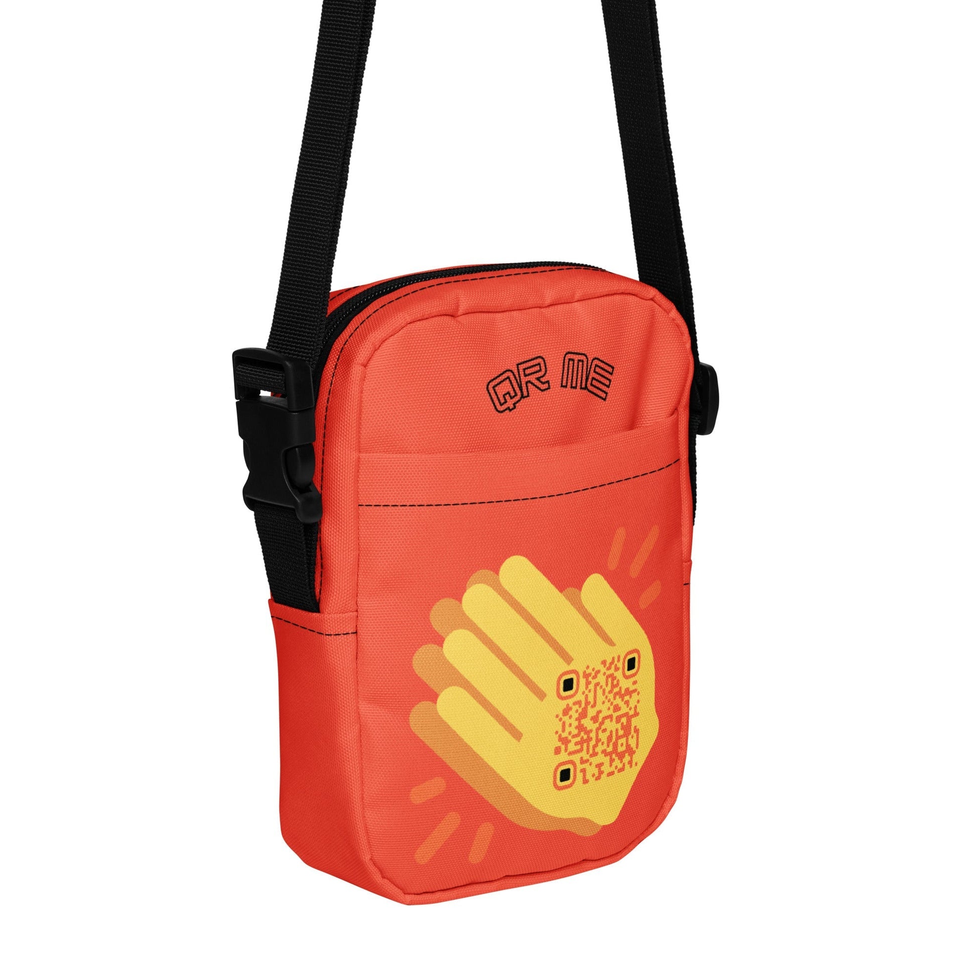 Wave Emoji Personalized QR Code crossbody bag