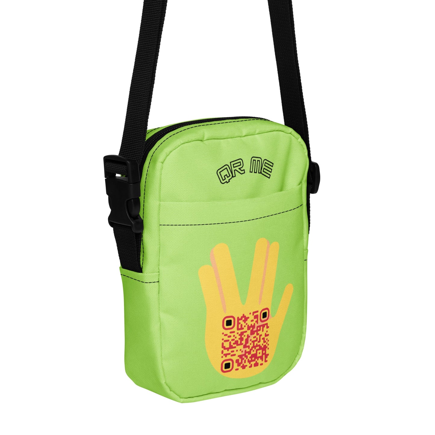 Vulcan Wave Emoji Personalized QR Code crossbody bag