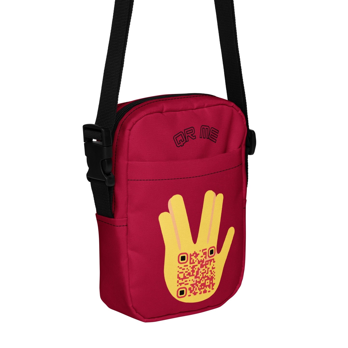 Vulcan Wave Emoji Personalized QR Code crossbody bag