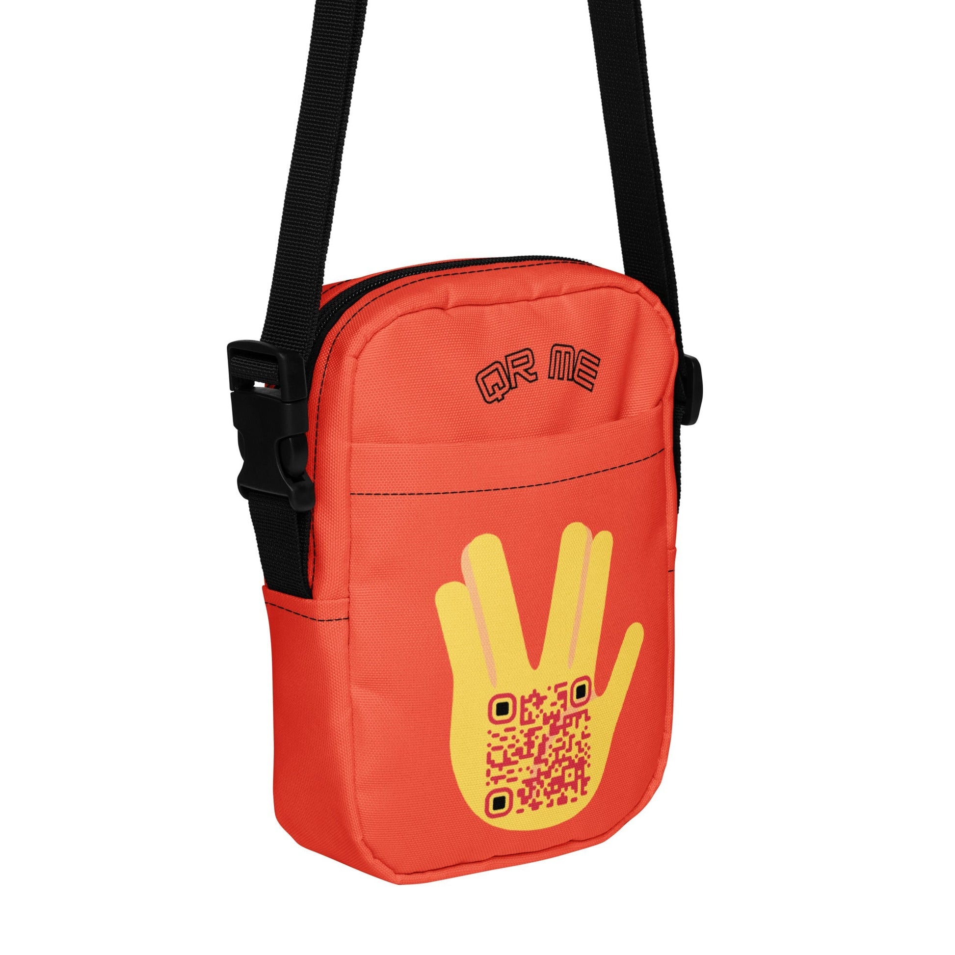 Vulcan Wave Emoji Personalized QR Code crossbody bag