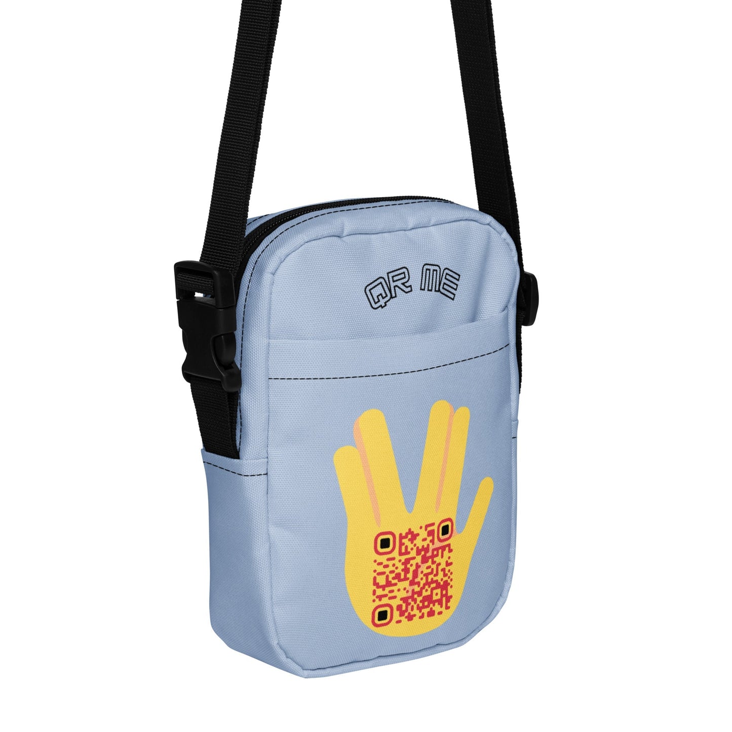 Vulcan Wave Emoji Personalized QR Code crossbody bag