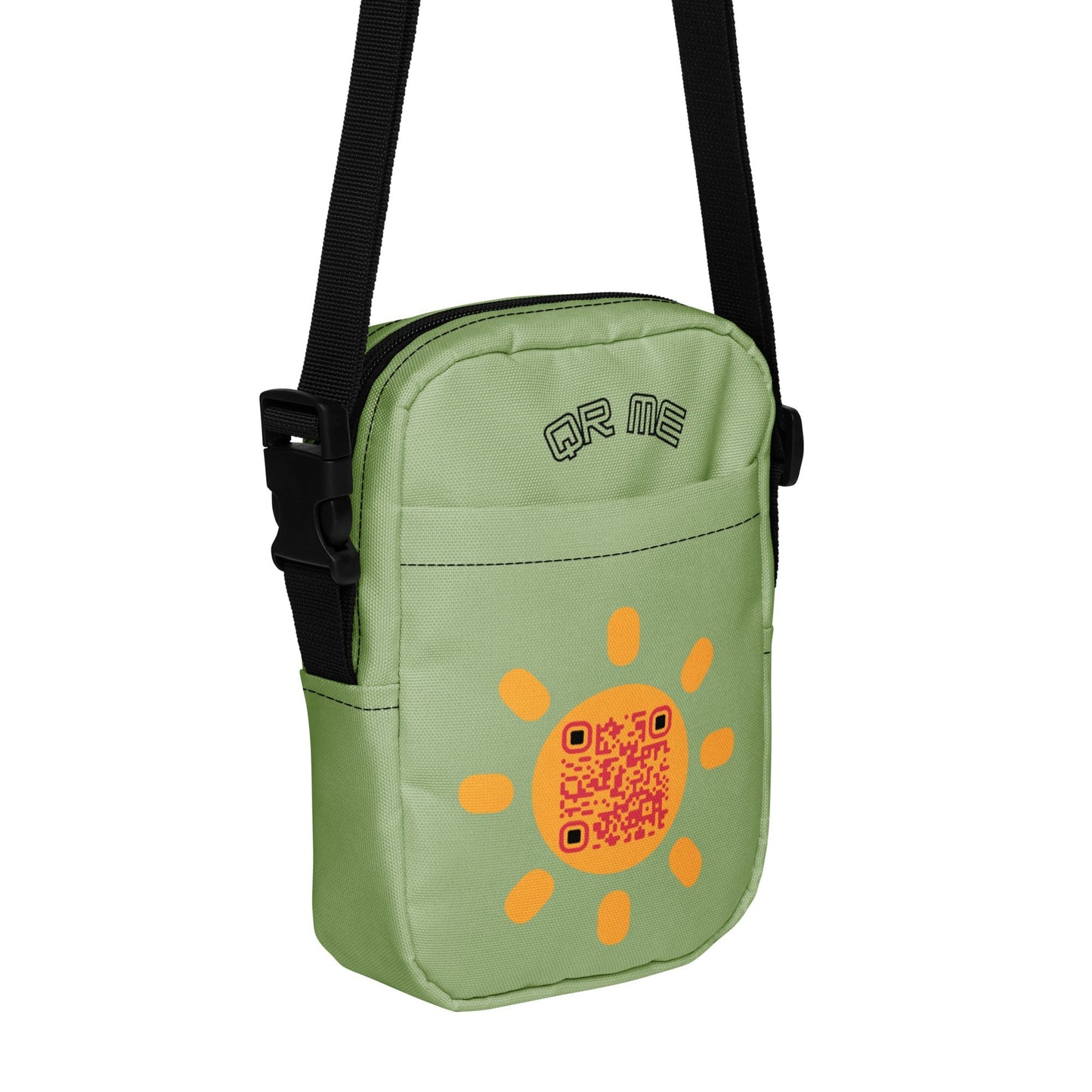 Sunshine Emoji Personalized QR Code crossbody bag
