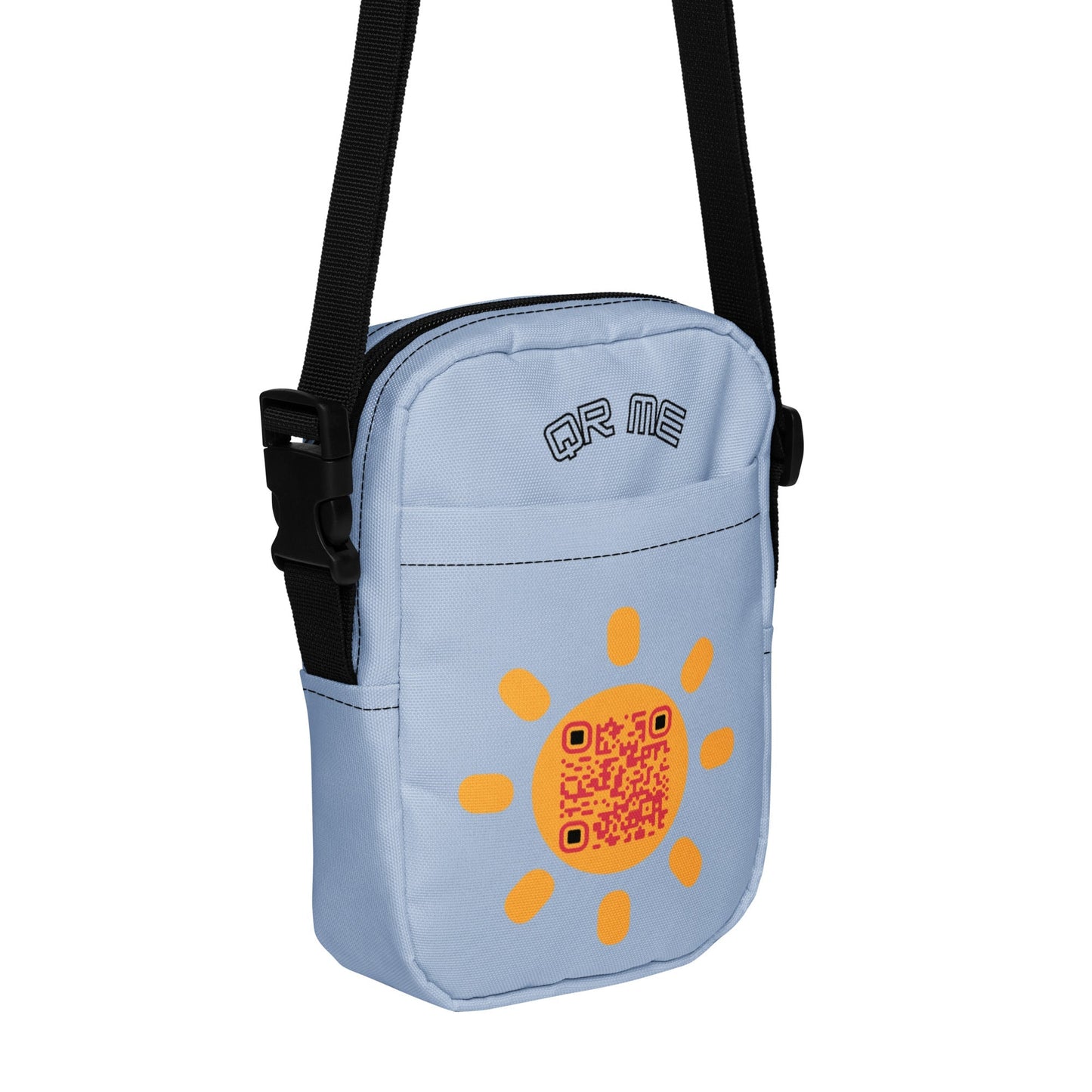Sunshine Emoji Personalized QR Code crossbody bag