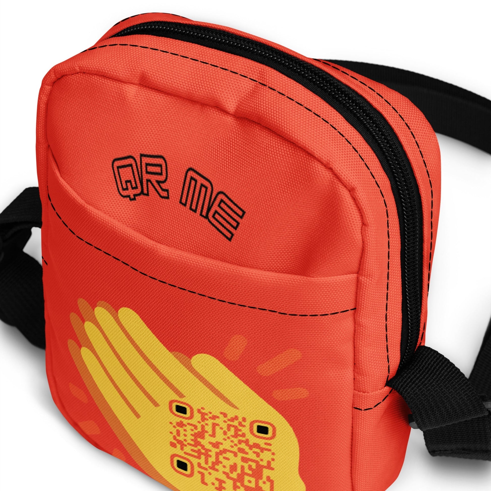 Wave Emoji Personalized QR Code crossbody bag