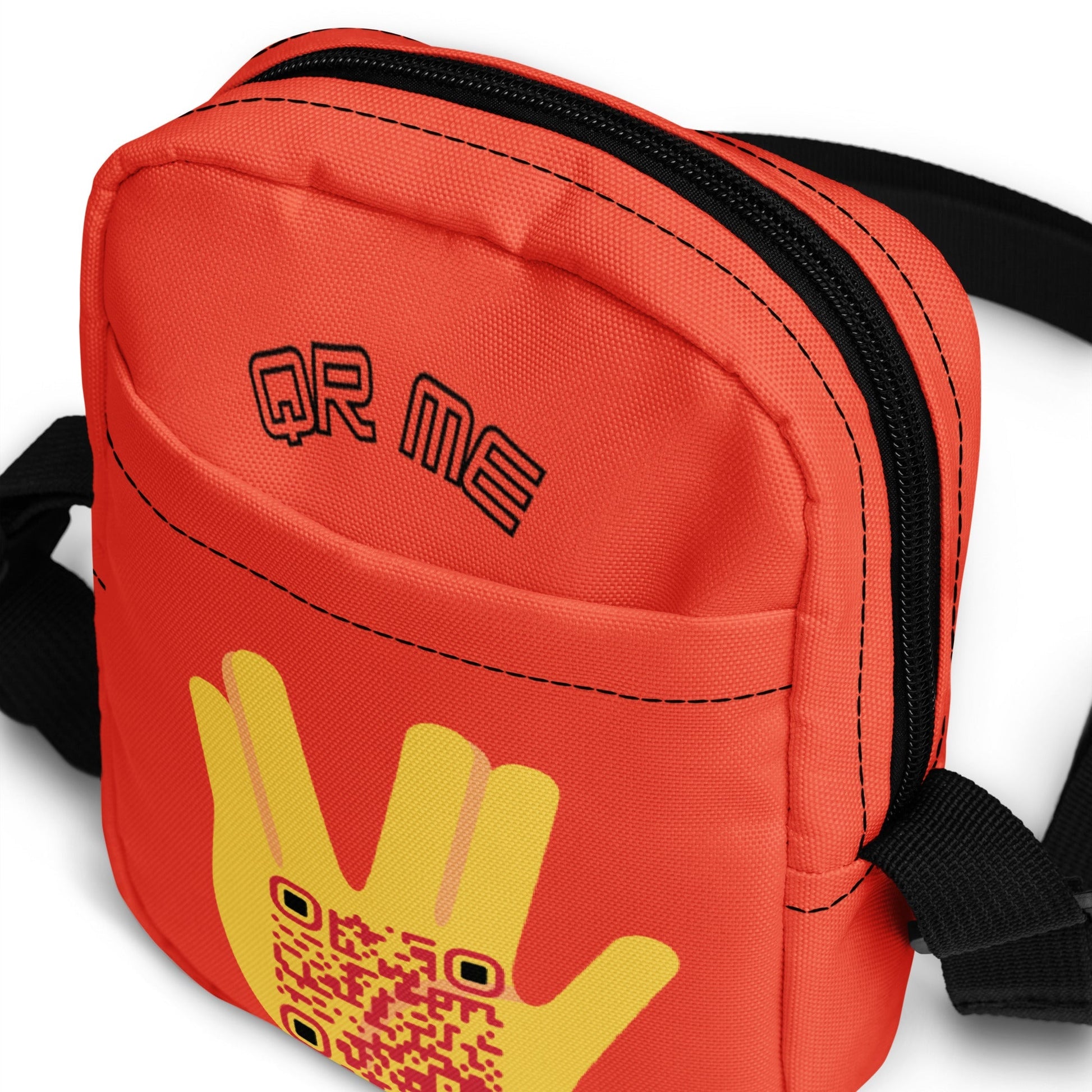 Vulcan Wave Emoji Personalized QR Code crossbody bag