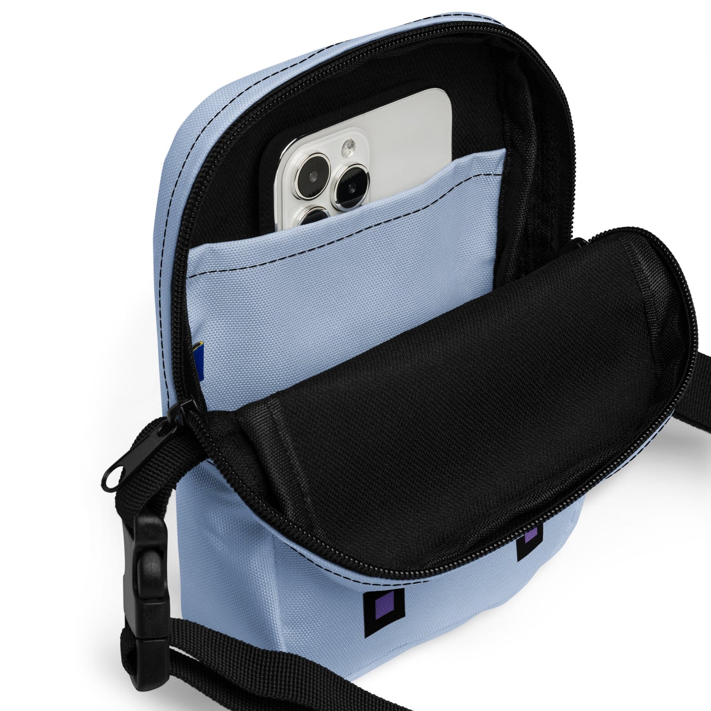 Alien Emoji Personalized QR Code crossbody bag