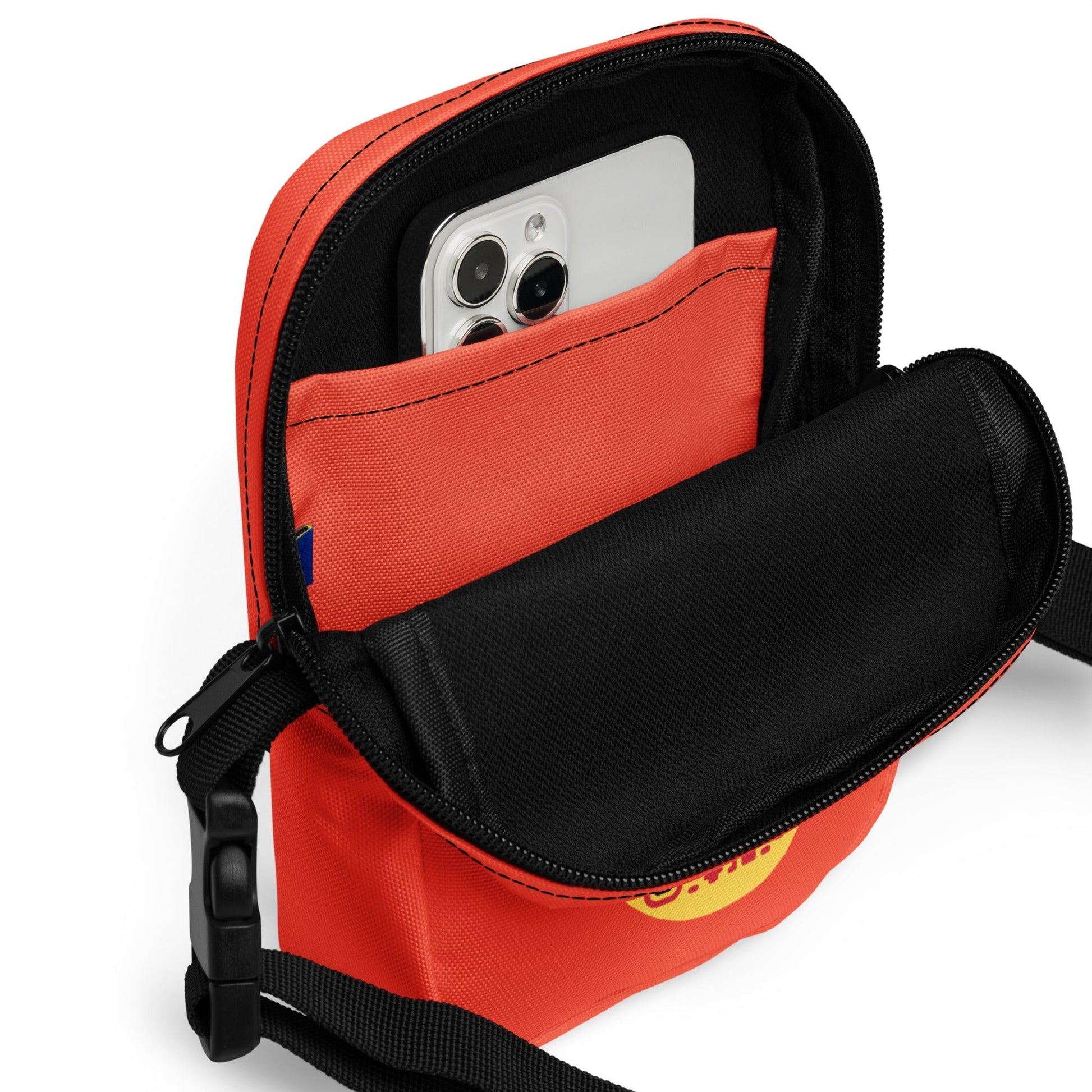 Vulcan Wave Emoji Personalized QR Code crossbody bag