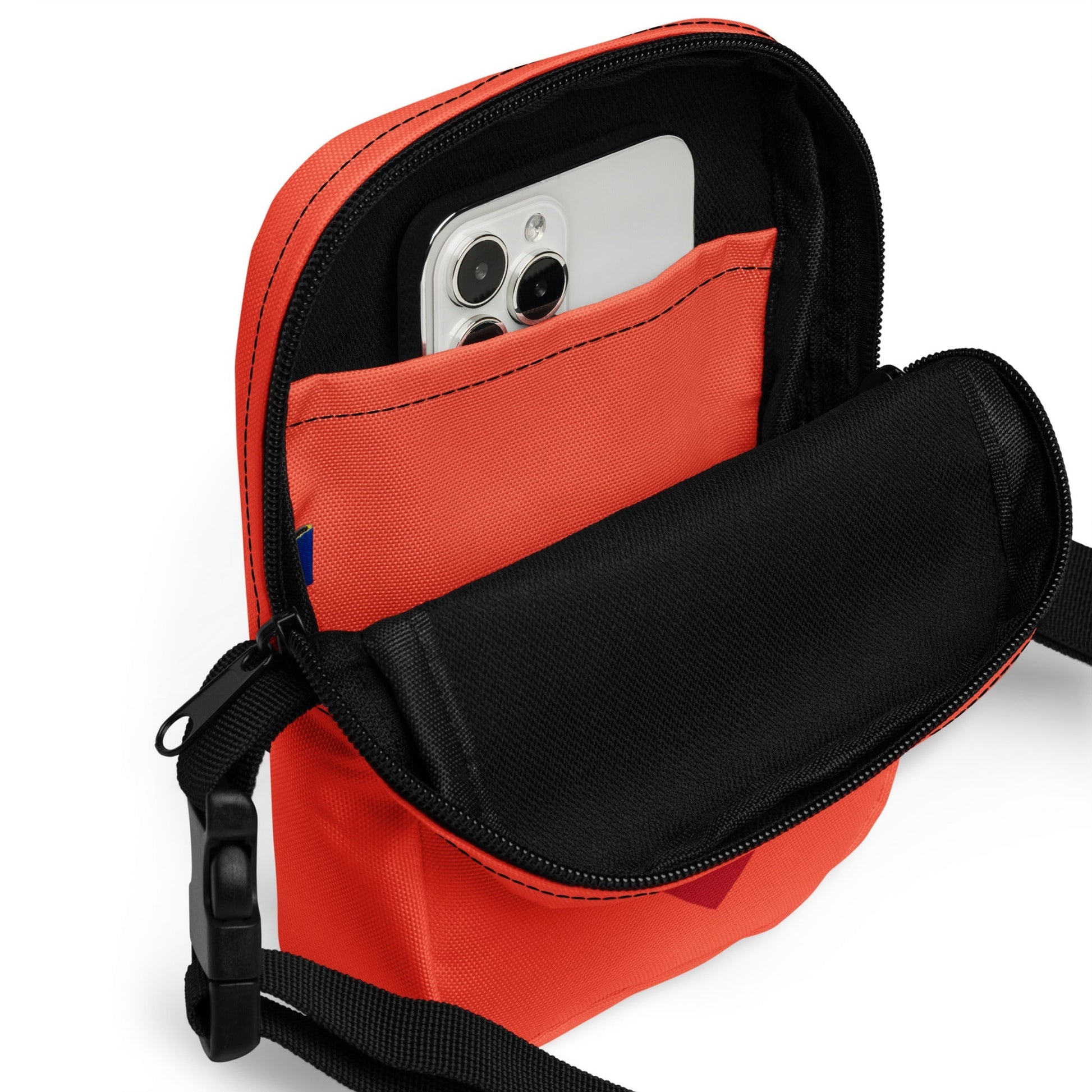 Red Heart Emoji Personalized QR Code crossbody bag