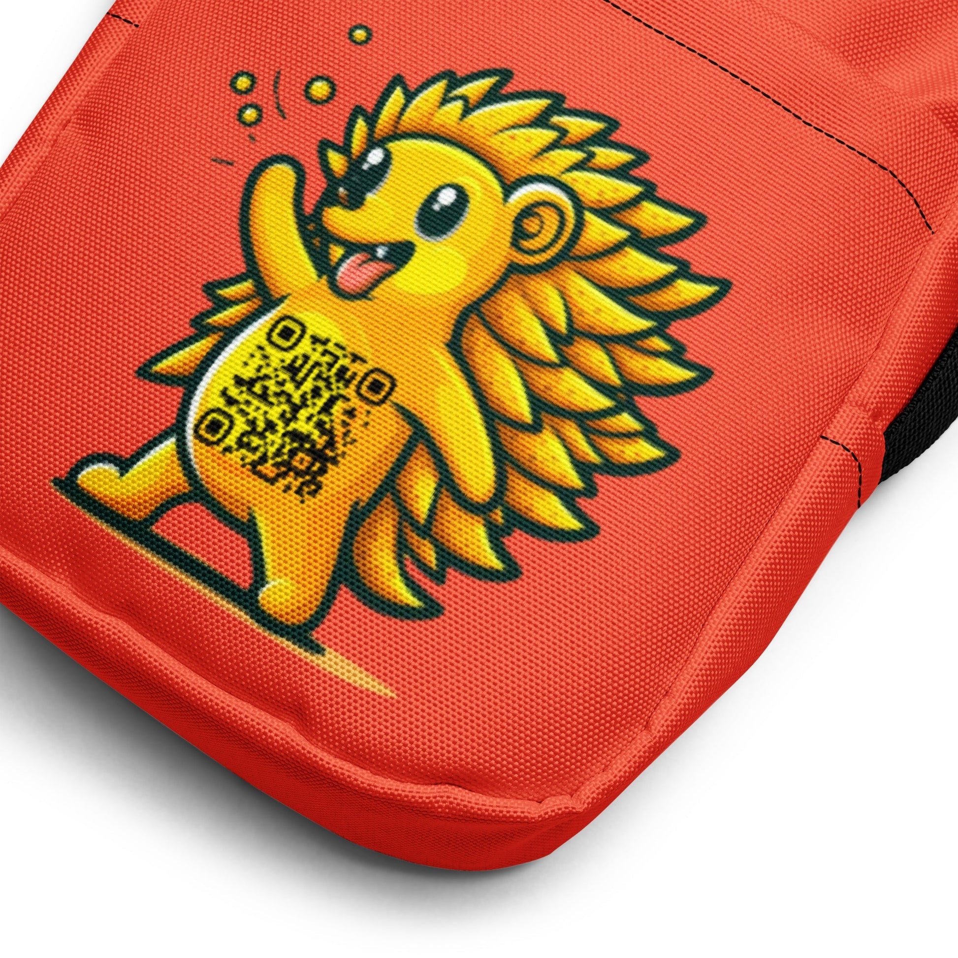 Hedgehog Emoji Personalized QR Code Crossbody Bag