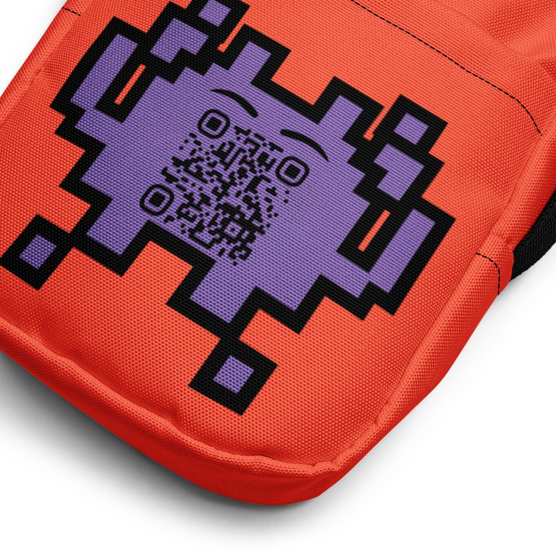 Alien Emoji Personalized QR Code crossbody bag