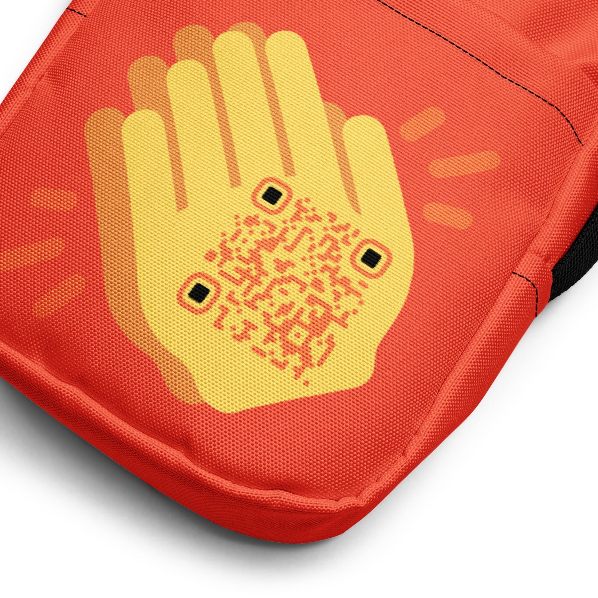 Wave Emoji Personalized QR Code crossbody bag