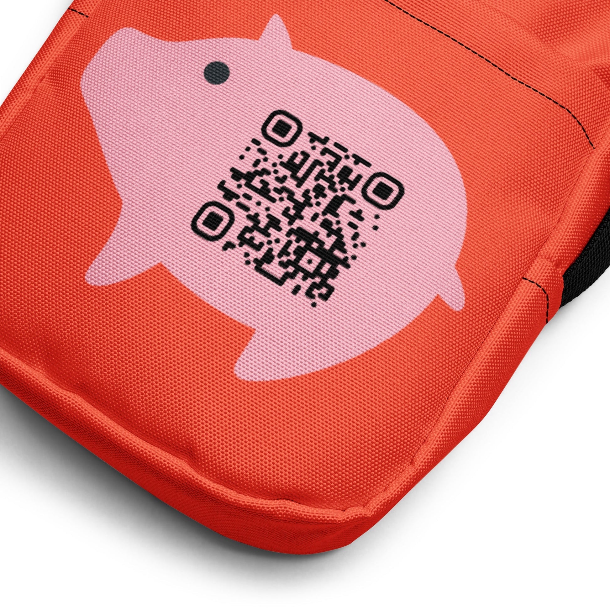 Cute Pig Emoji Personalized QR Code crossbody bag