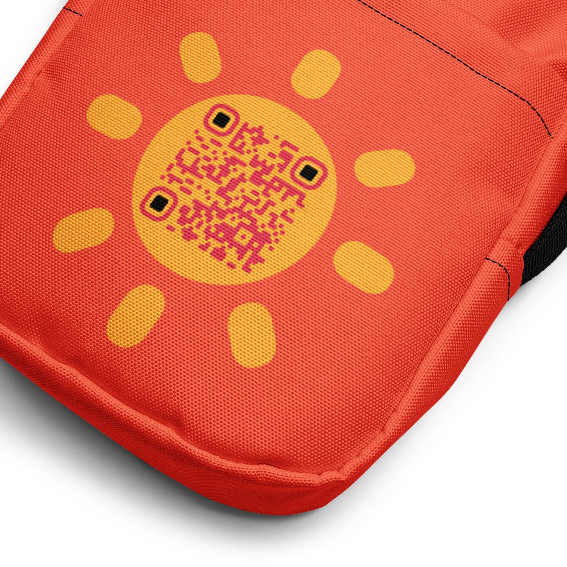 Sunshine Emoji Personalized QR Code crossbody bag