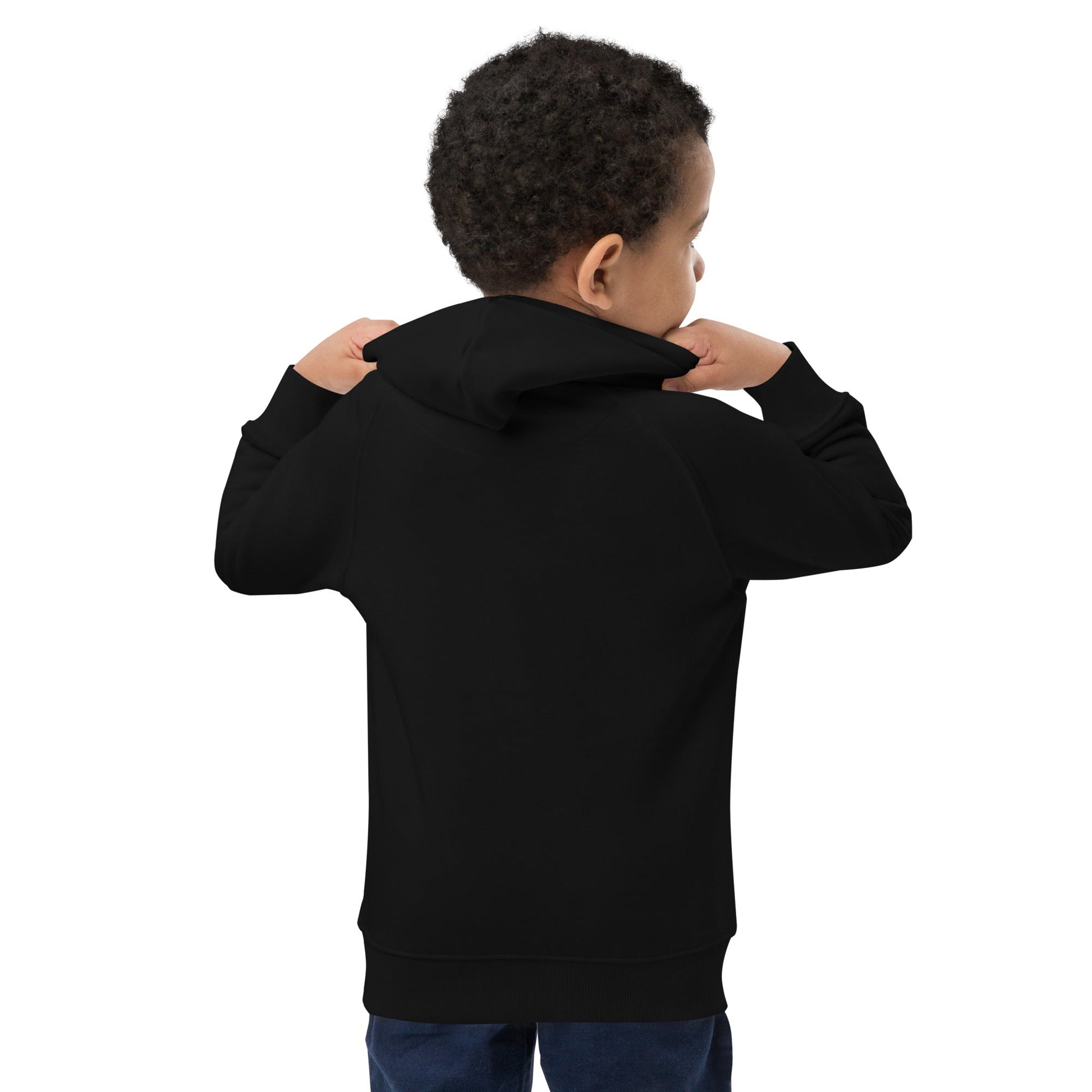 Fun Alien Emoji QR Code Kids eco hoodie
