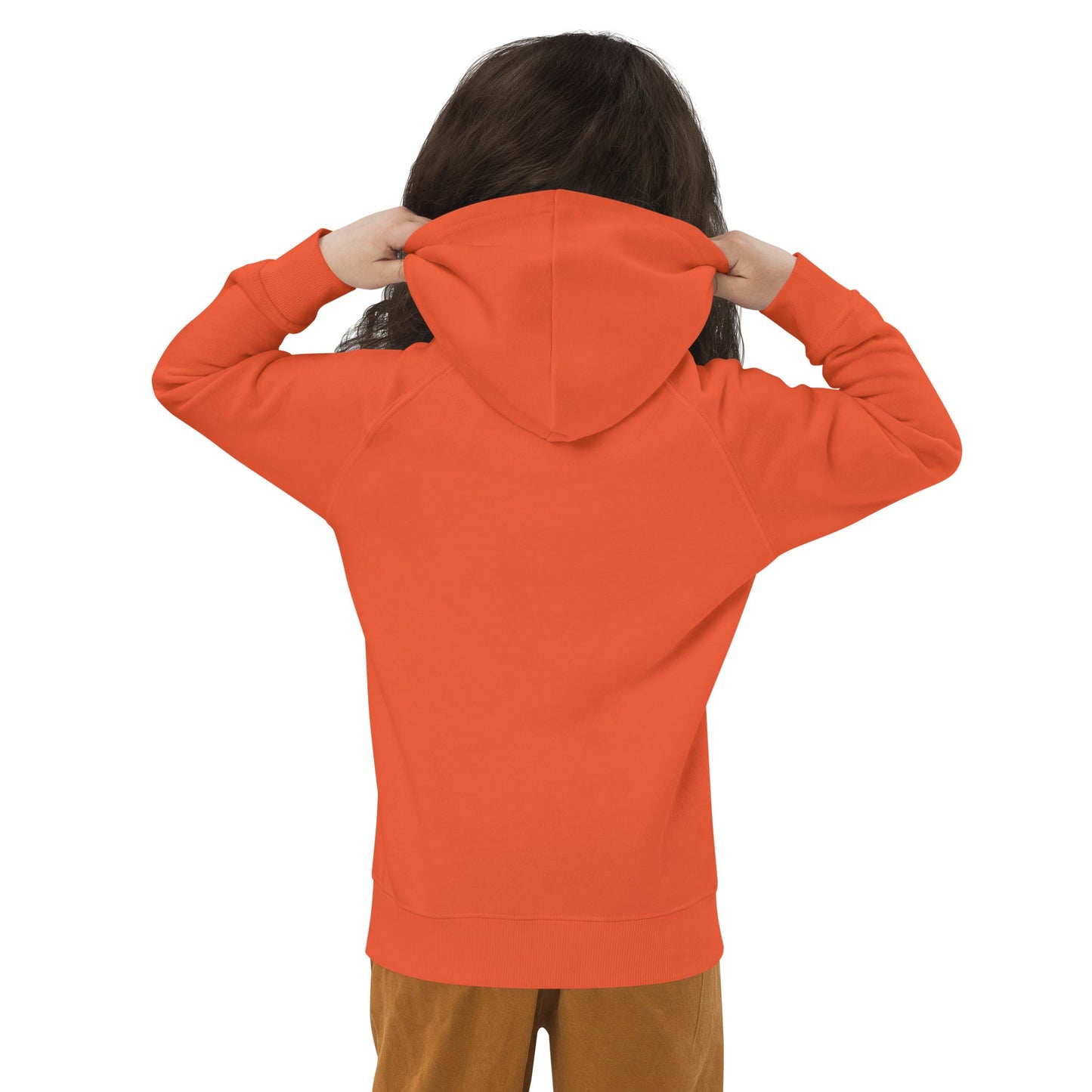 Fun Hedgehog Emoji QR Code Kids eco hoodie