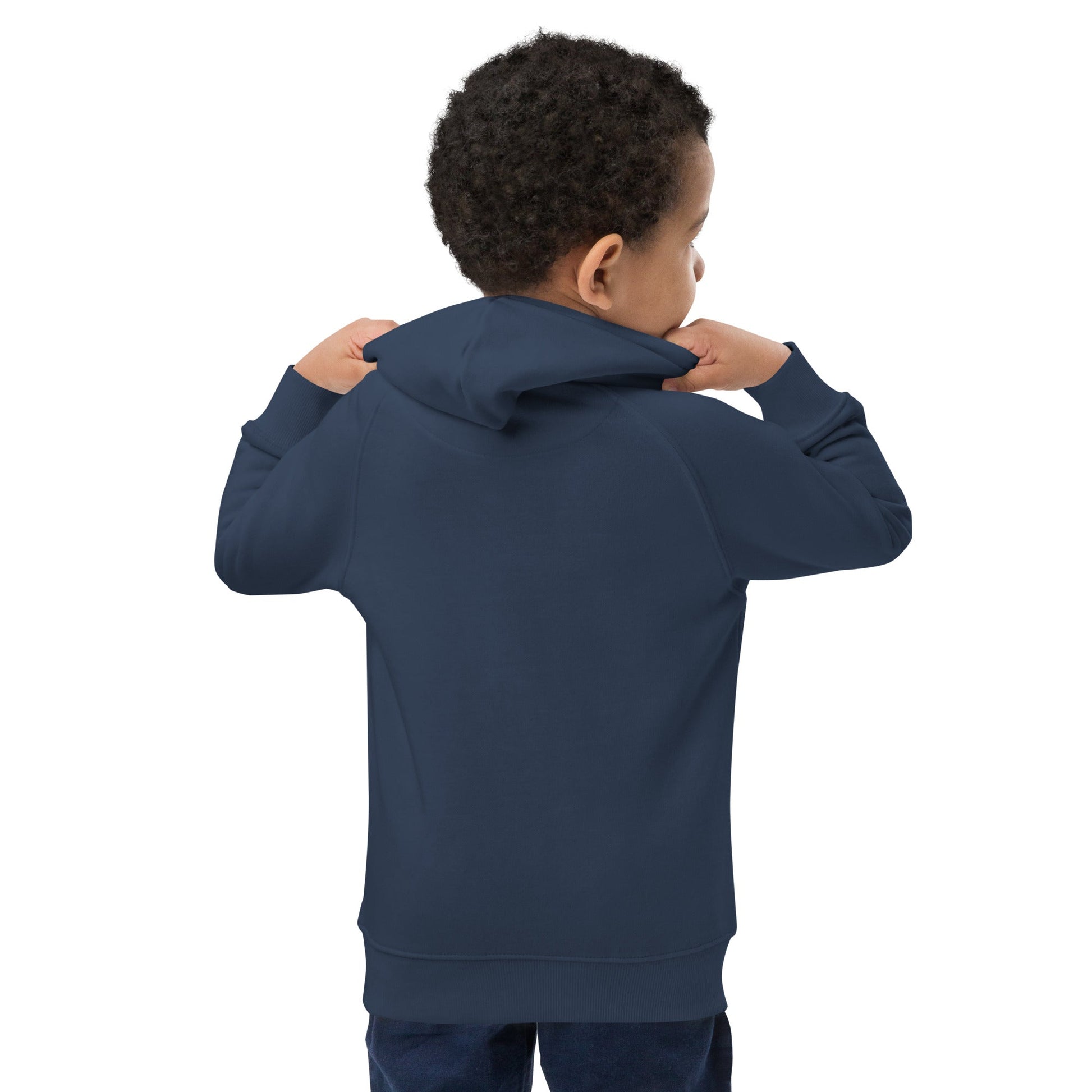 Fun Alien Emoji QR Code Kids eco hoodie