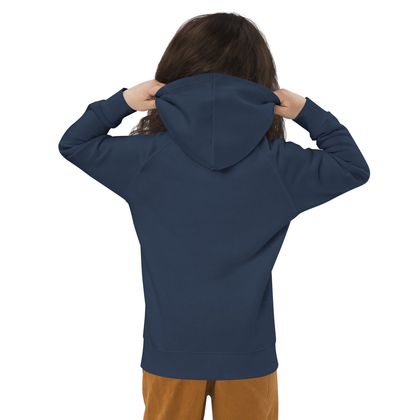 Fun Hedgehog Emoji QR Code Kids eco hoodie