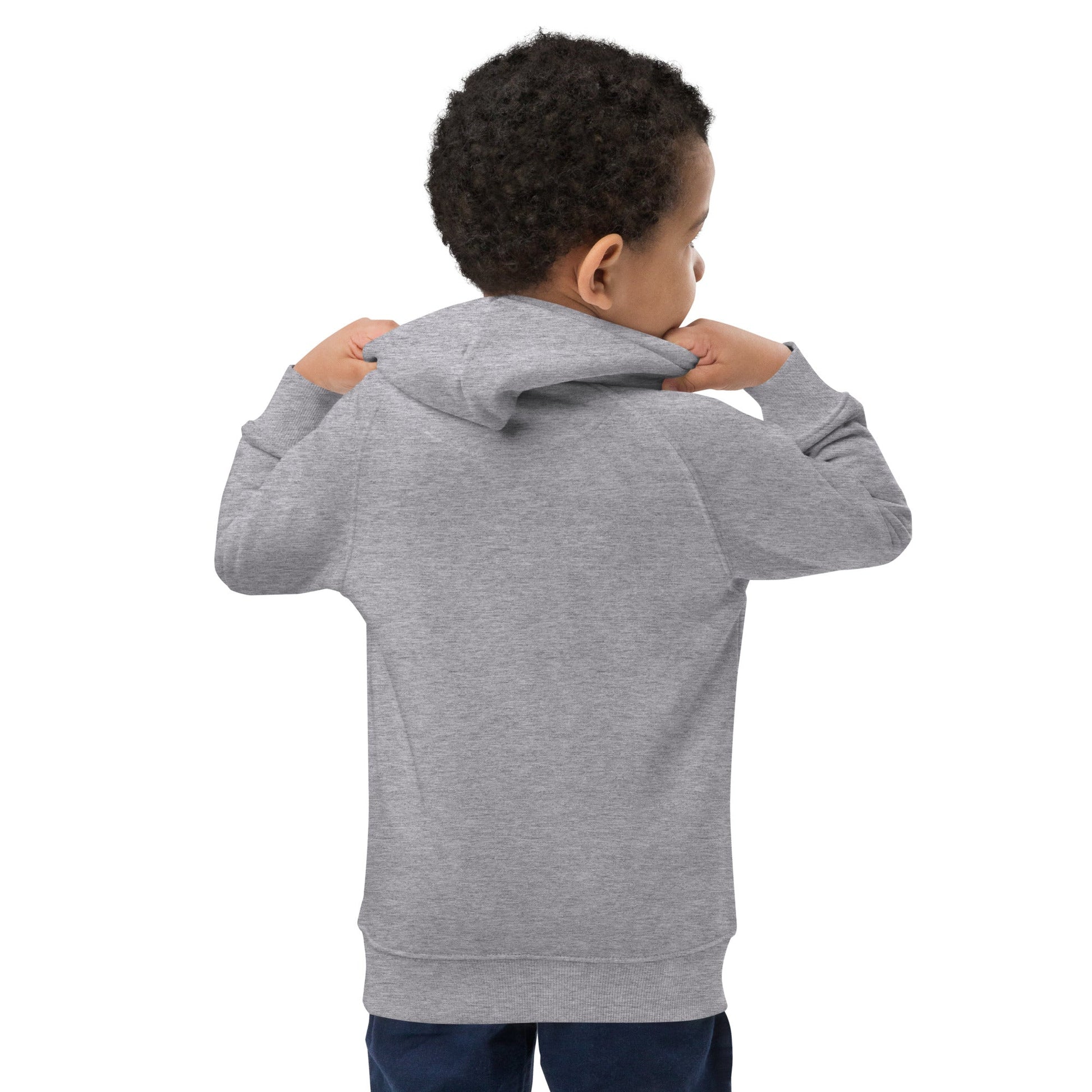 Fun Alien Emoji QR Code Kids eco hoodie