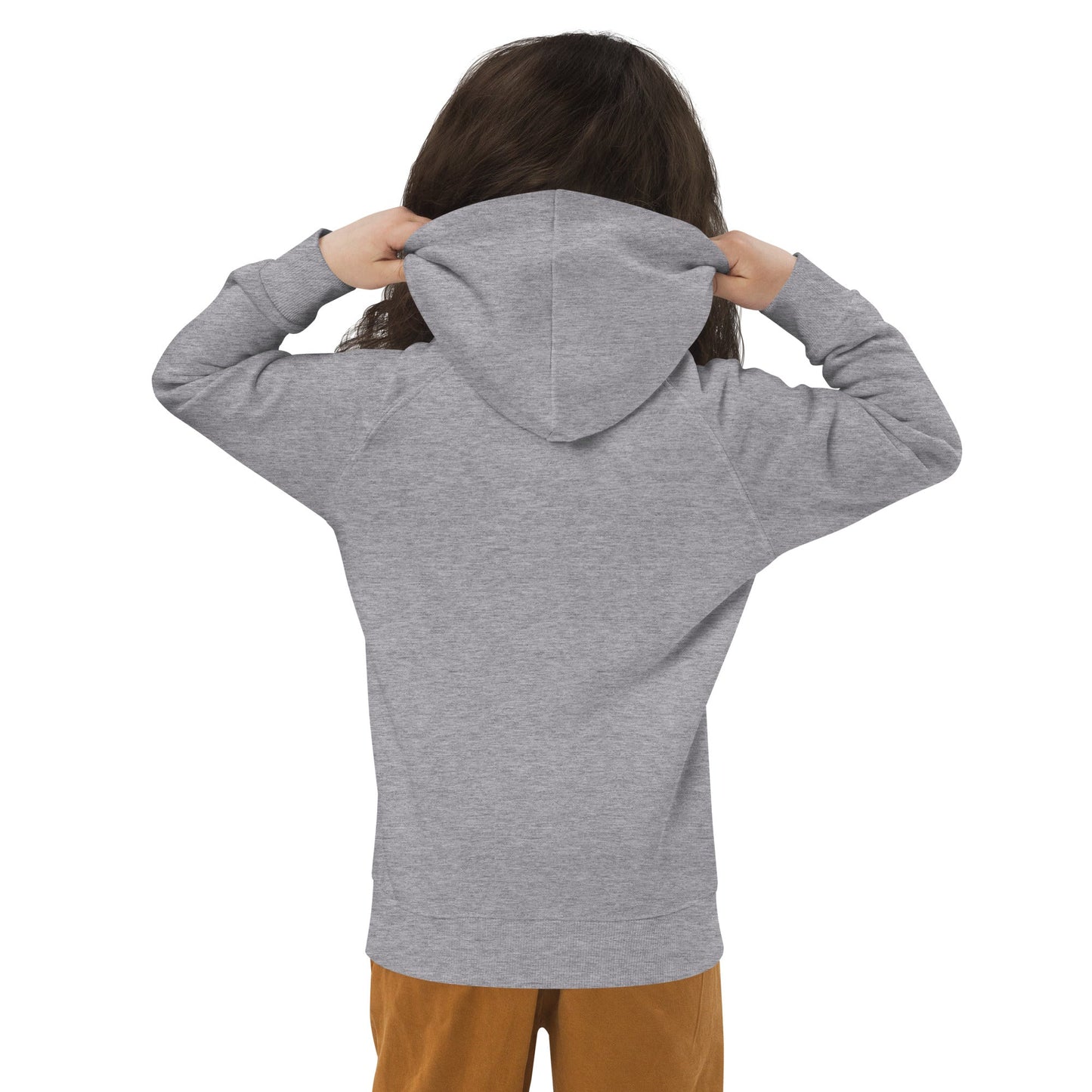 Fun Hedgehog Emoji QR Code Kids eco hoodie