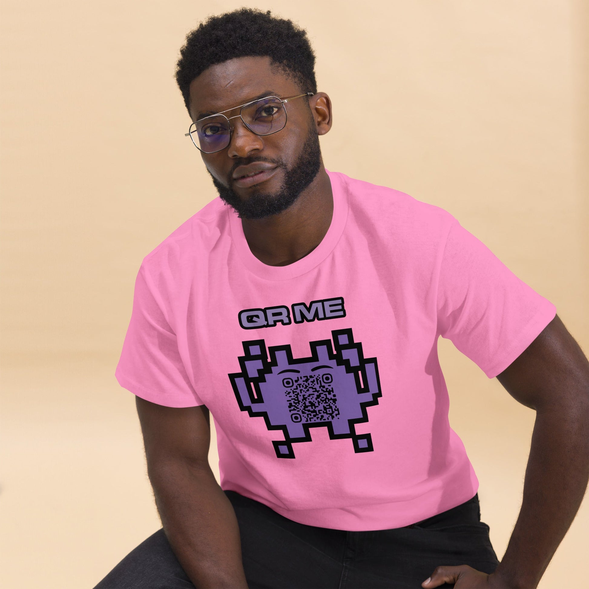 Alien Emoji Personalized QR Code Unisex T-Shirt