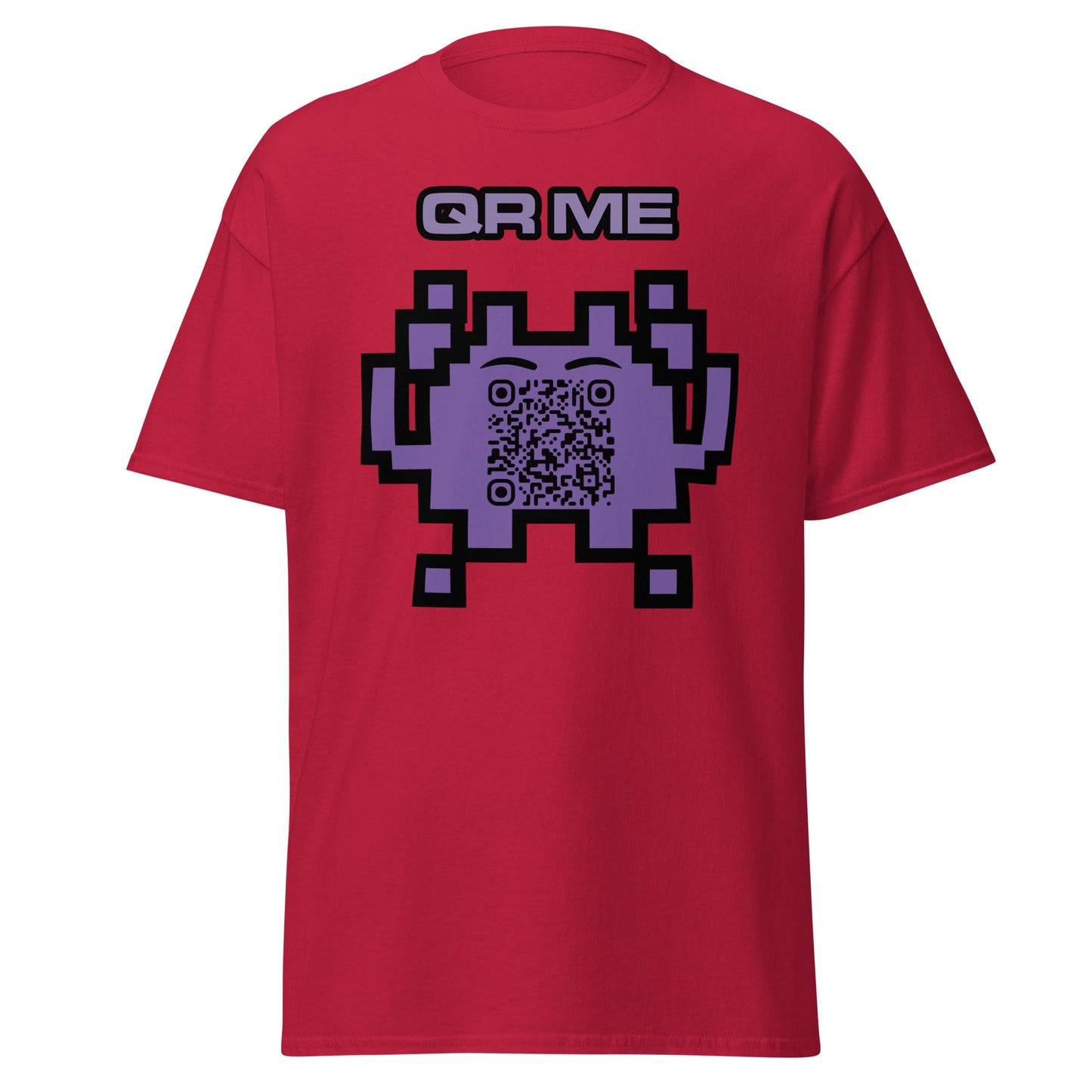 Alien Emoji Personalized QR Code Unisex T-Shirt