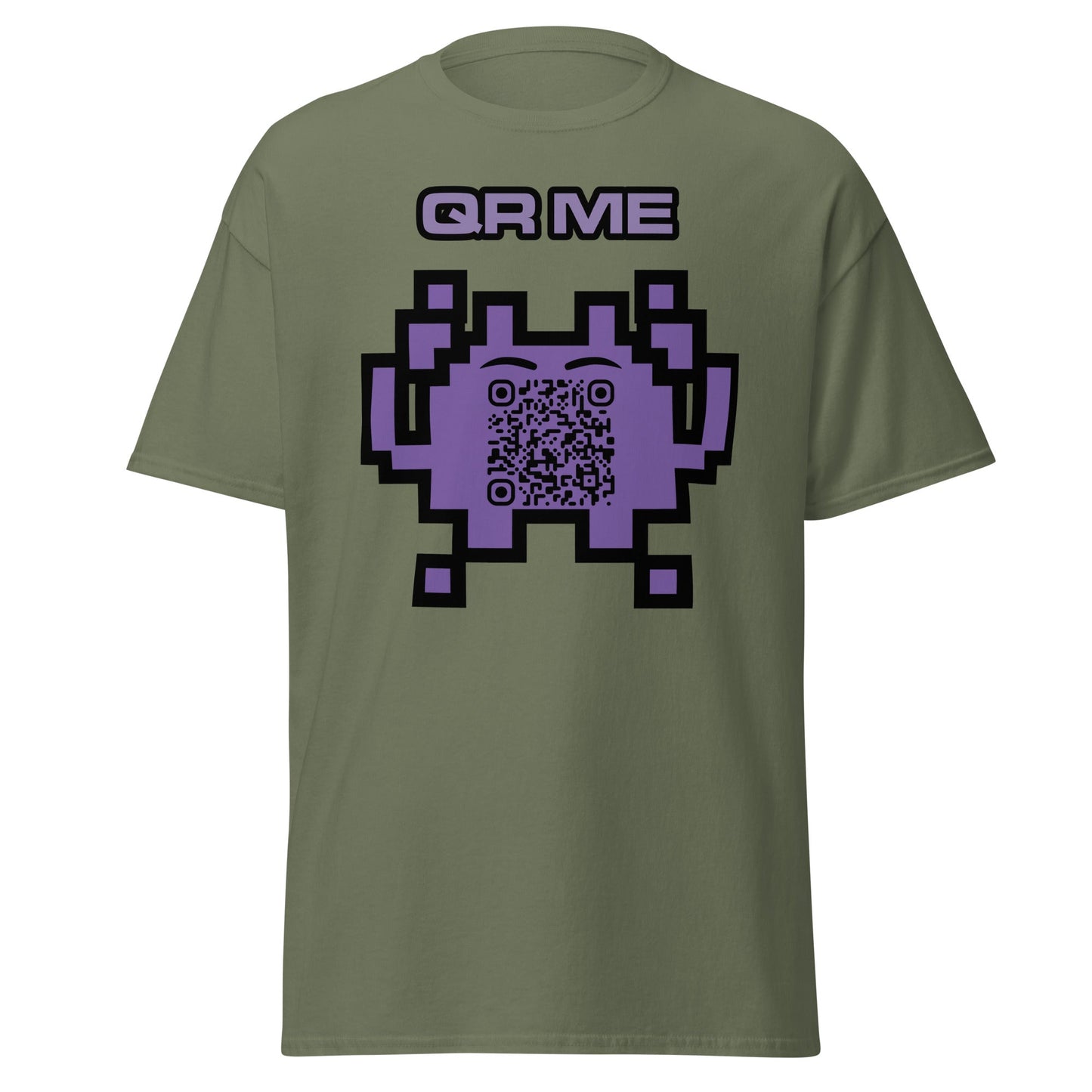 Alien Emoji Personalized QR Code Unisex T-Shirt