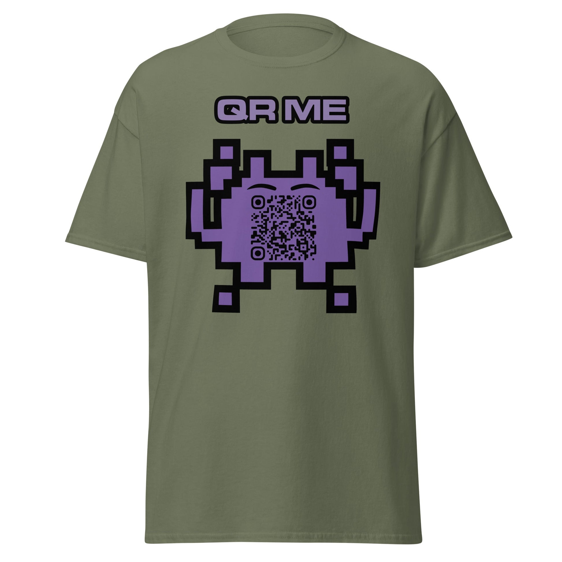 Alien Emoji Personalized QR Code Unisex T-Shirt