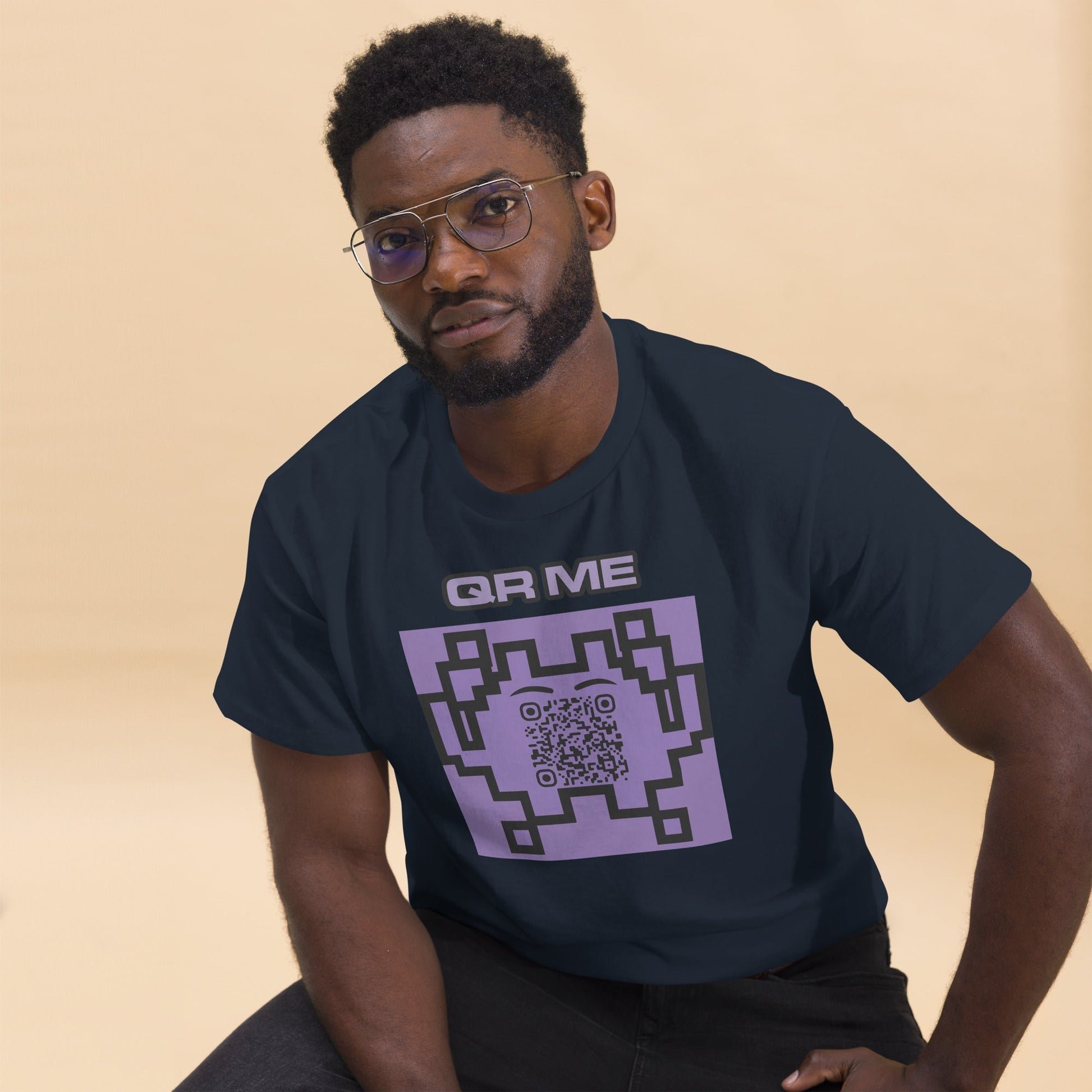 Alien Emoji Personalized QR Code Unisex T-Shirt