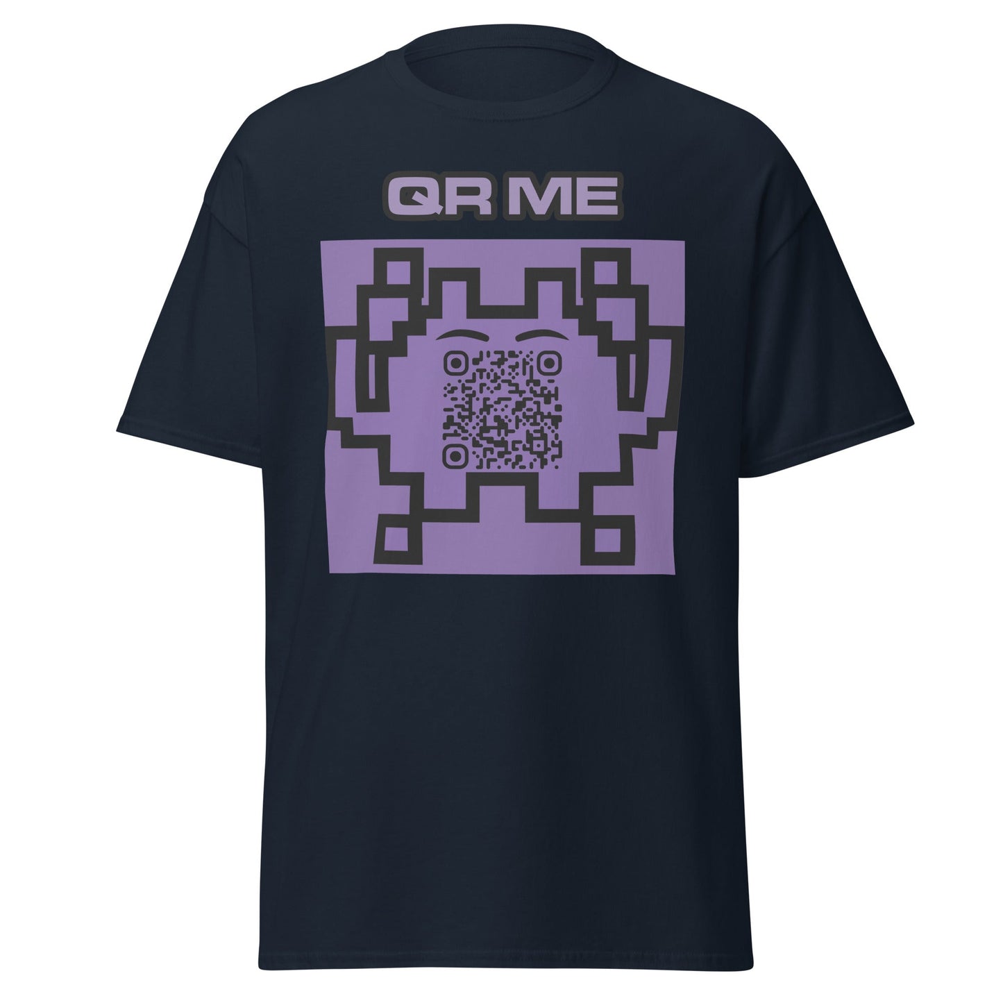 Alien Emoji Personalized QR Code Unisex T-Shirt