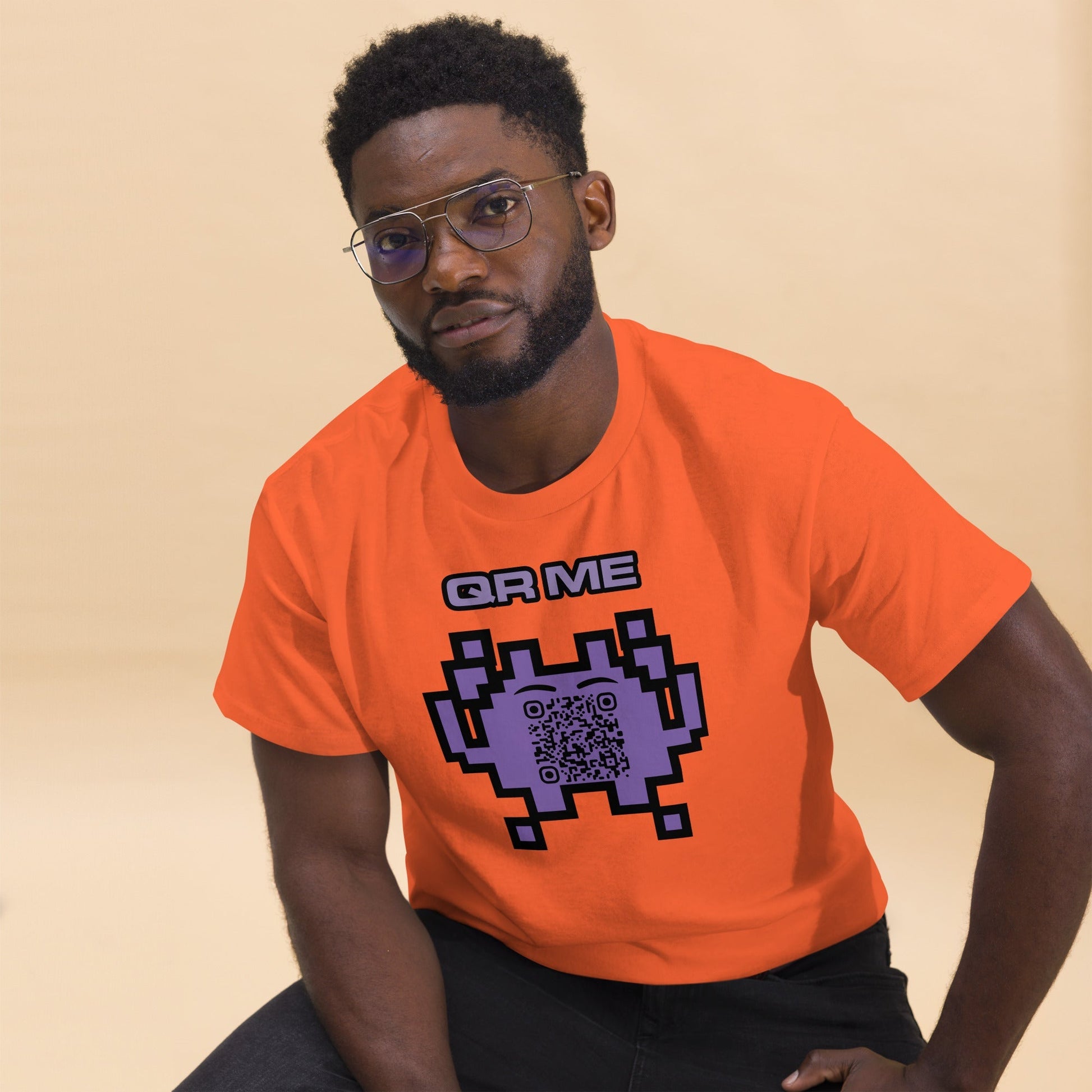 Alien Emoji Personalized QR Code Unisex T-Shirt