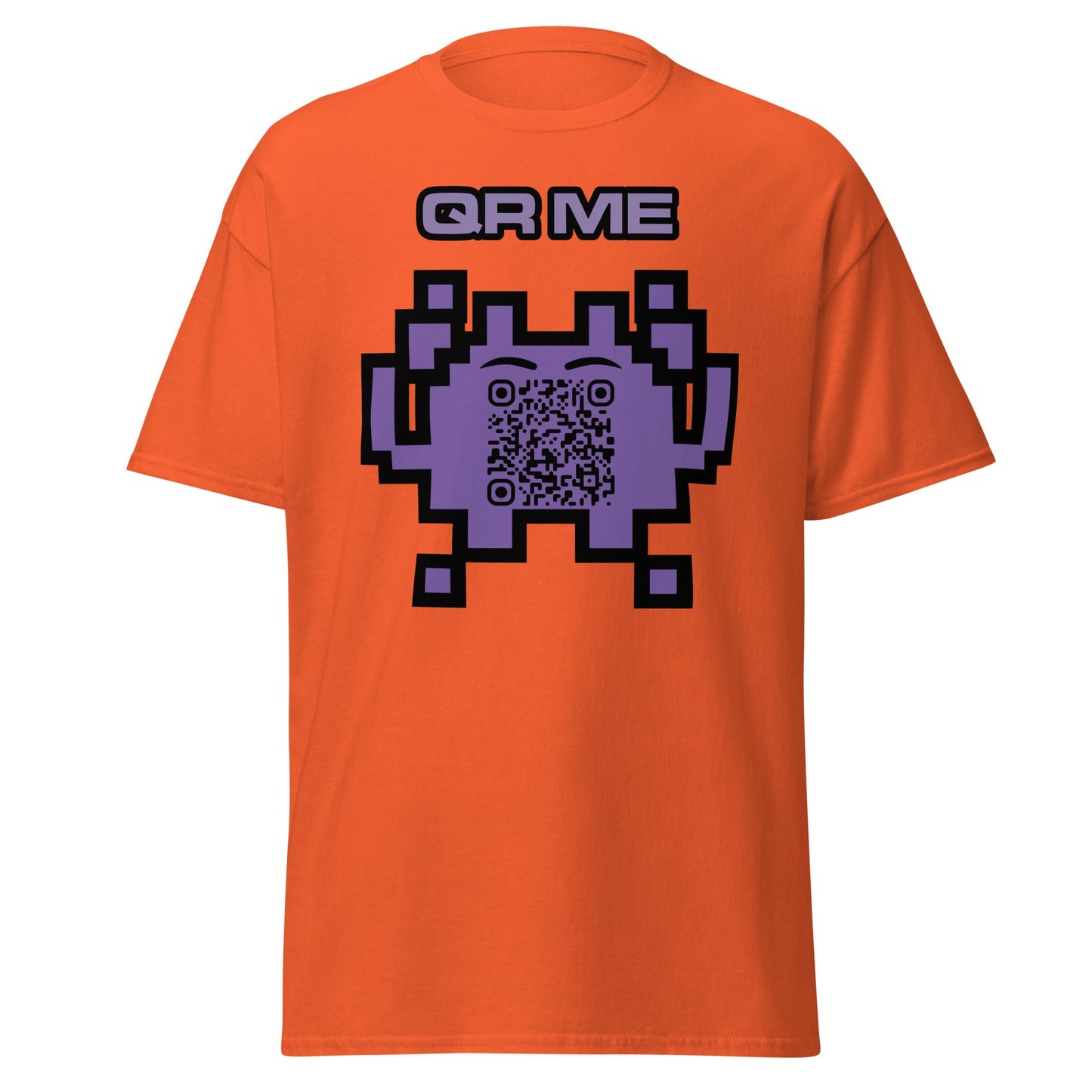 Alien Emoji Personalized QR Code Unisex T-Shirt