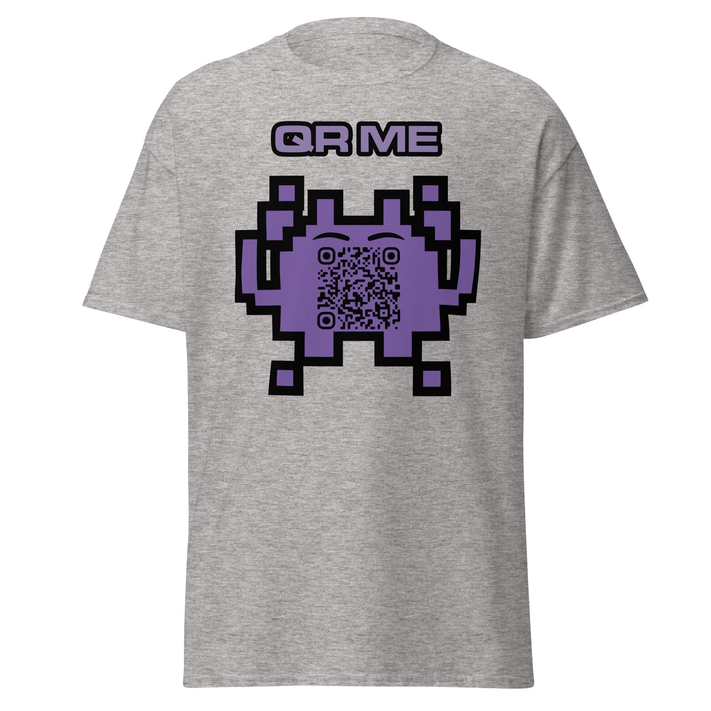 Alien Emoji Personalized QR Code Unisex T-Shirt