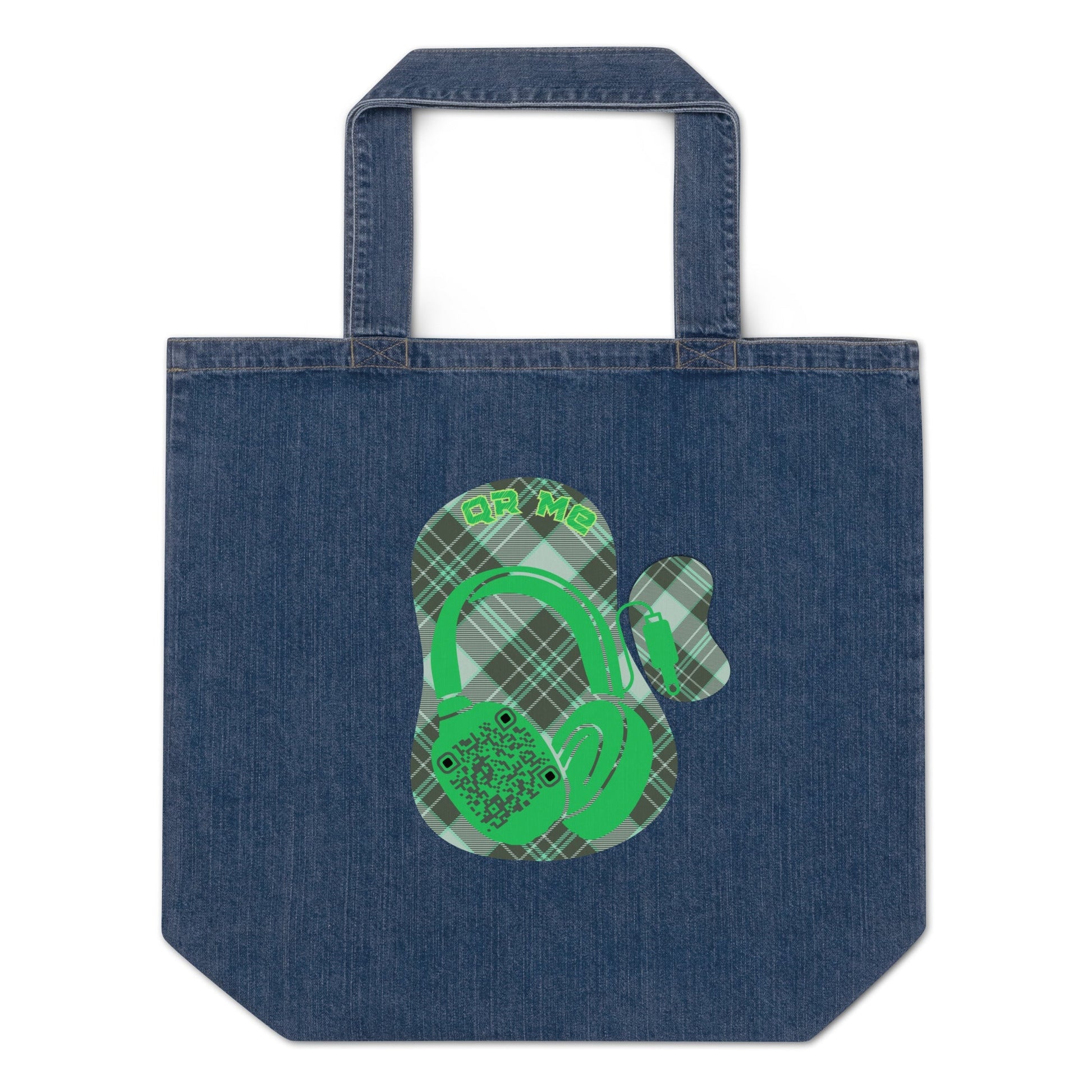 Share the Music QR Code Organic Denim Tote - X-Stream Style