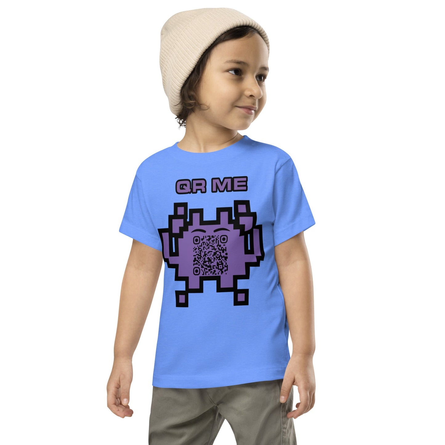 Fun Alien Emoji QR Code Toddler T-Shirt