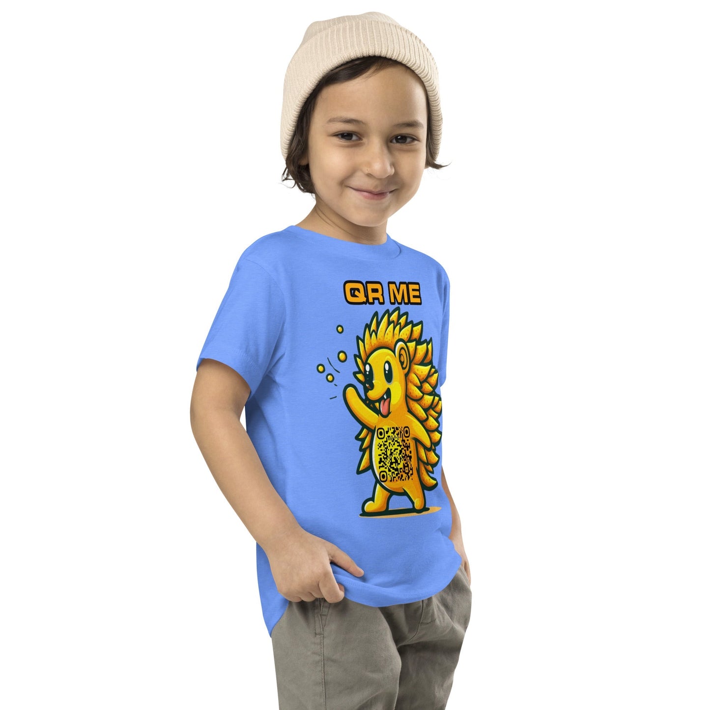 Fun Hedgehog Emoji QR Code Toddler T-Shirt