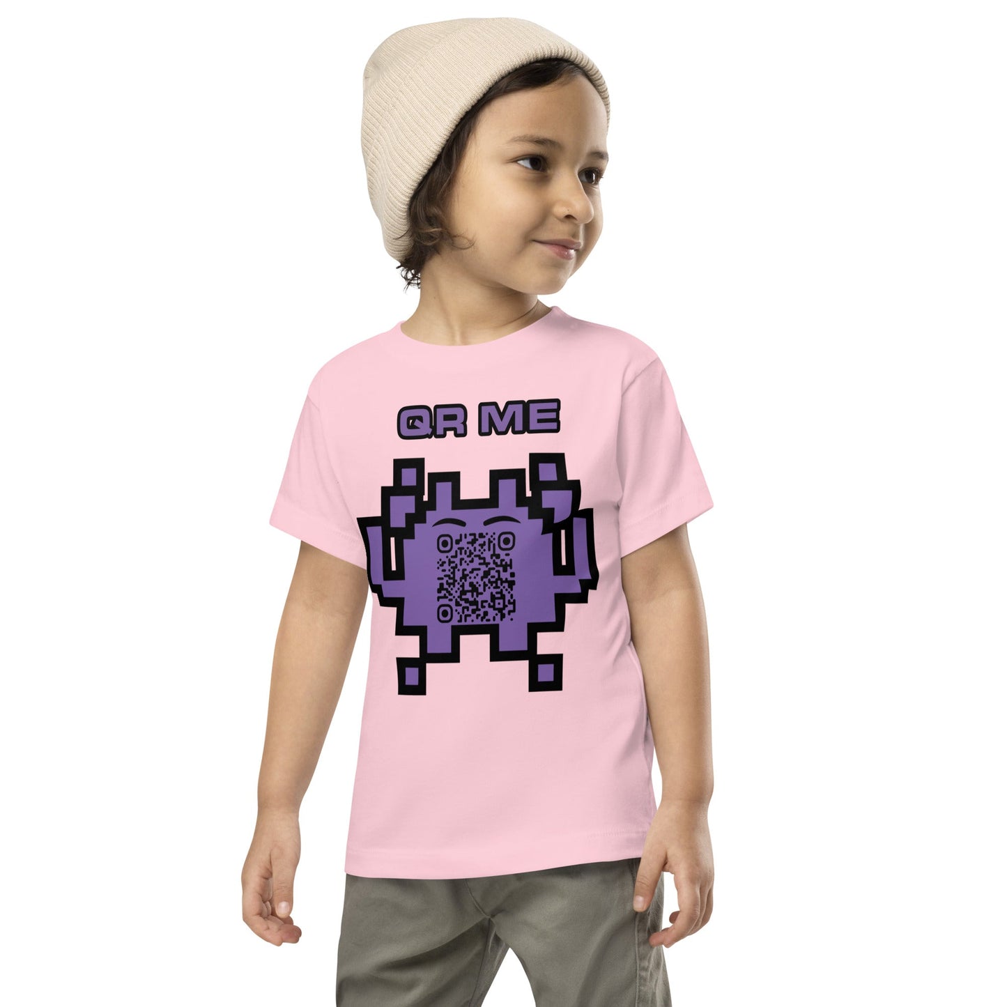 Fun Alien Emoji QR Code Toddler T-Shirt