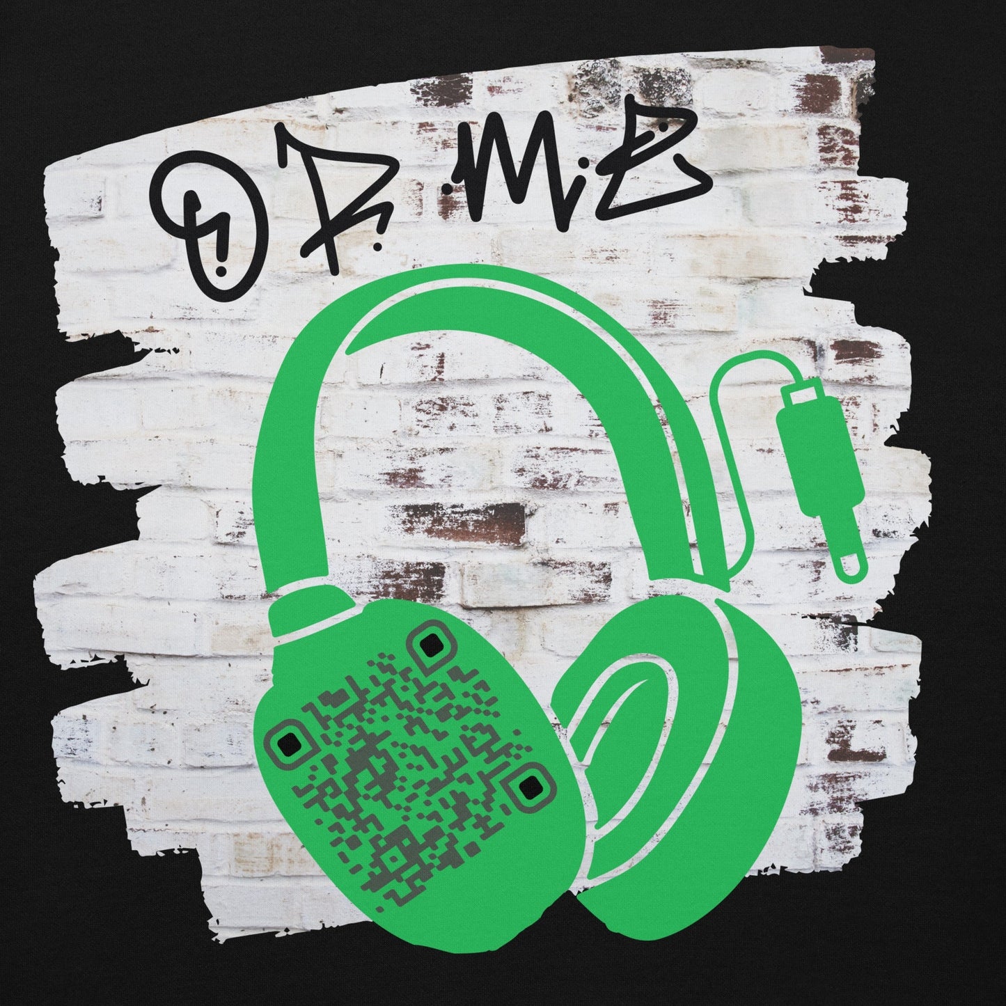 Personalized QR Code Graffiti Wall Hoodie β Share Your Music