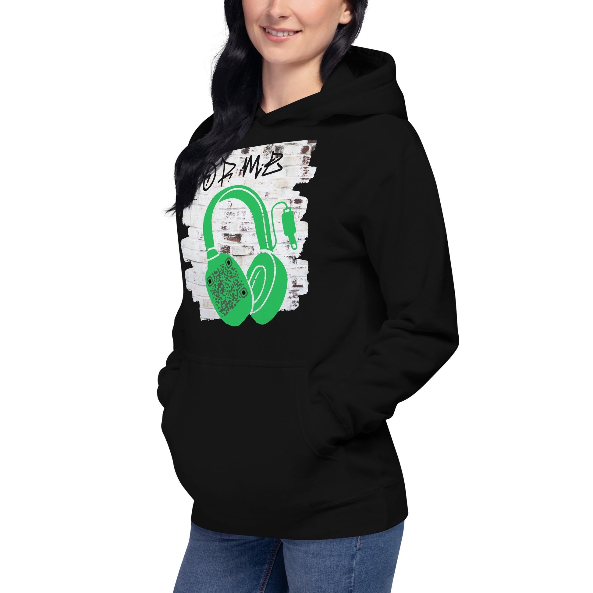 Personalized QR Code Graffiti Wall Hoodie β Share Your Music