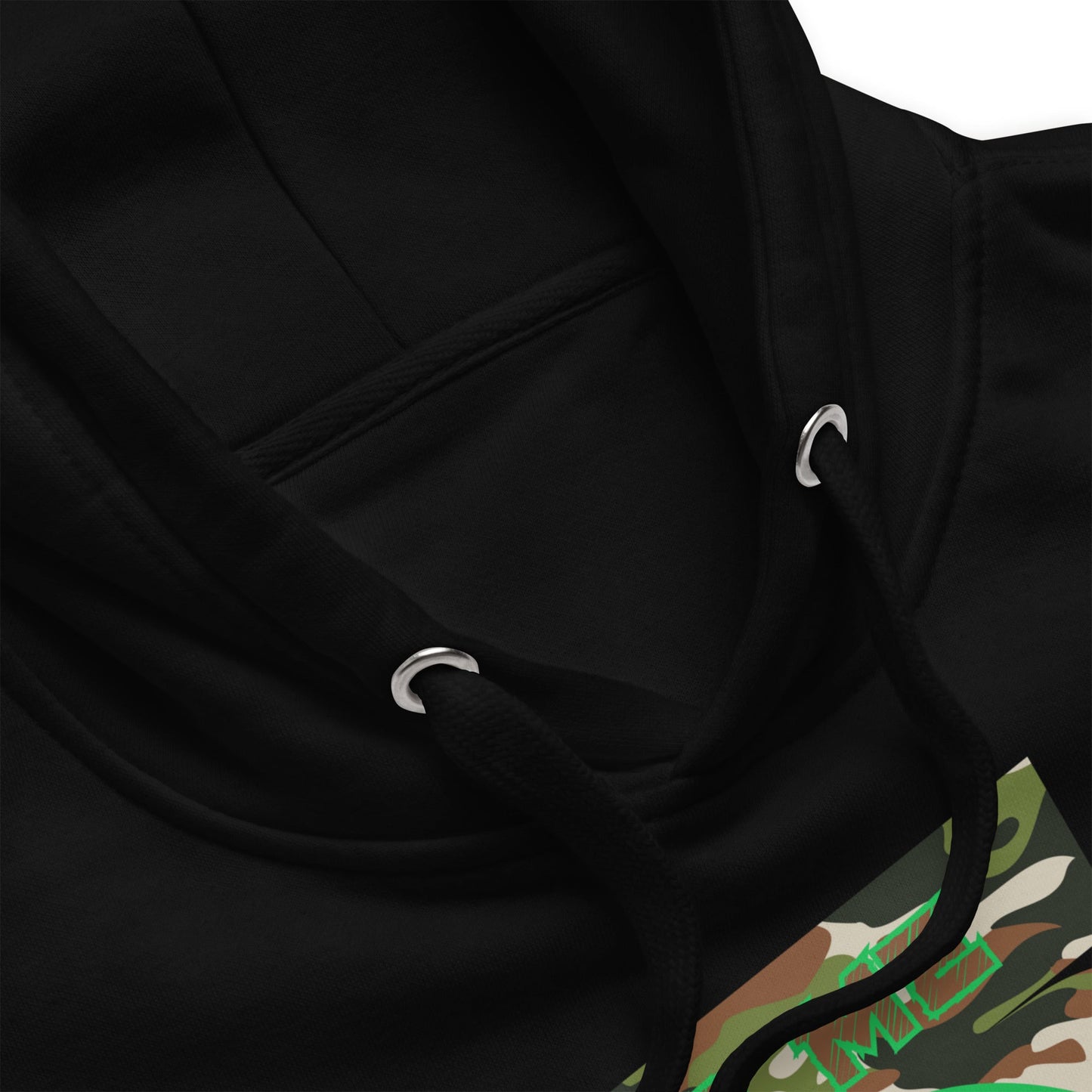 Personalized QR Code Green Camo Hoodie β Blend In, Stand Out