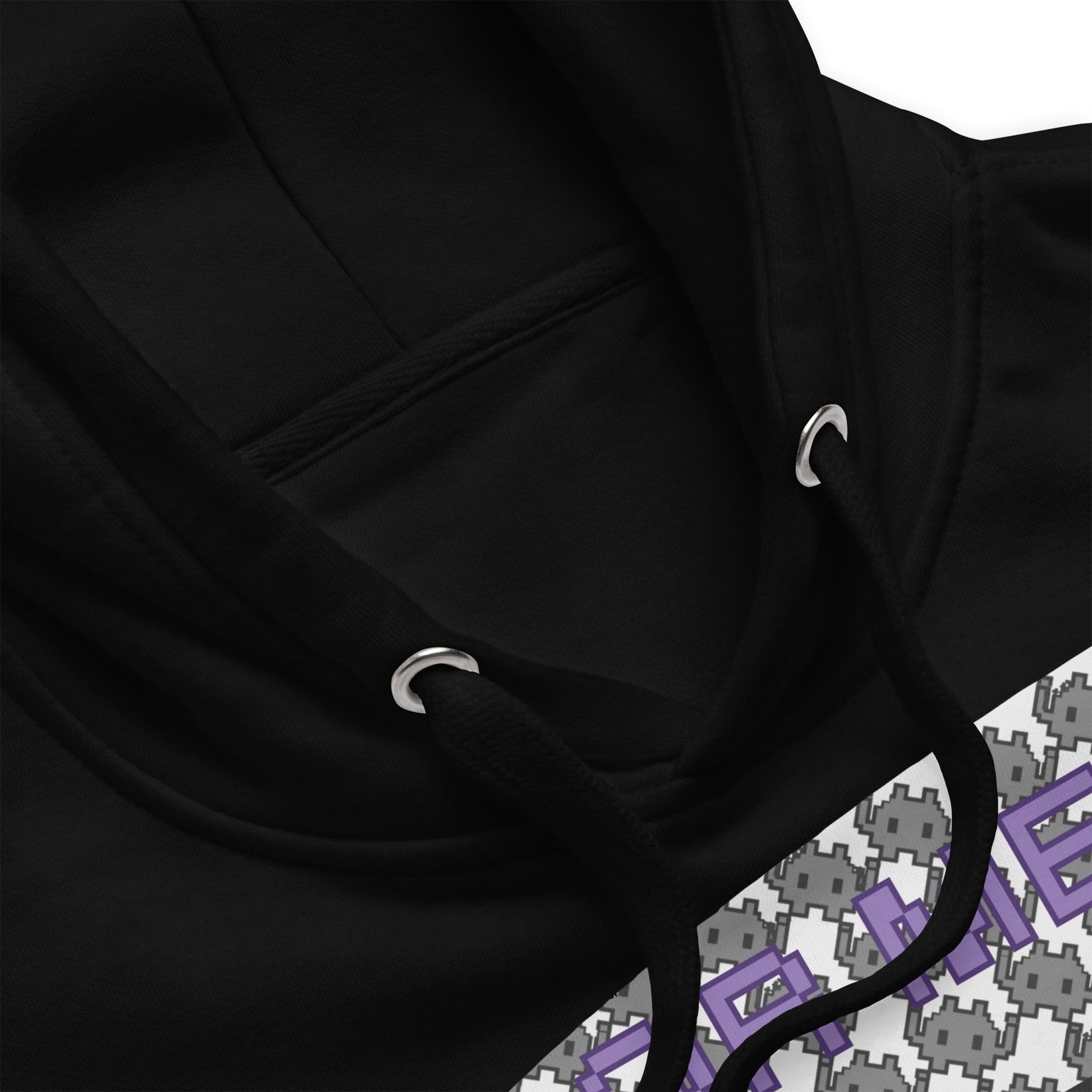 Monochrome Alien Emoji QR Code Hoodie β Share Your Stats