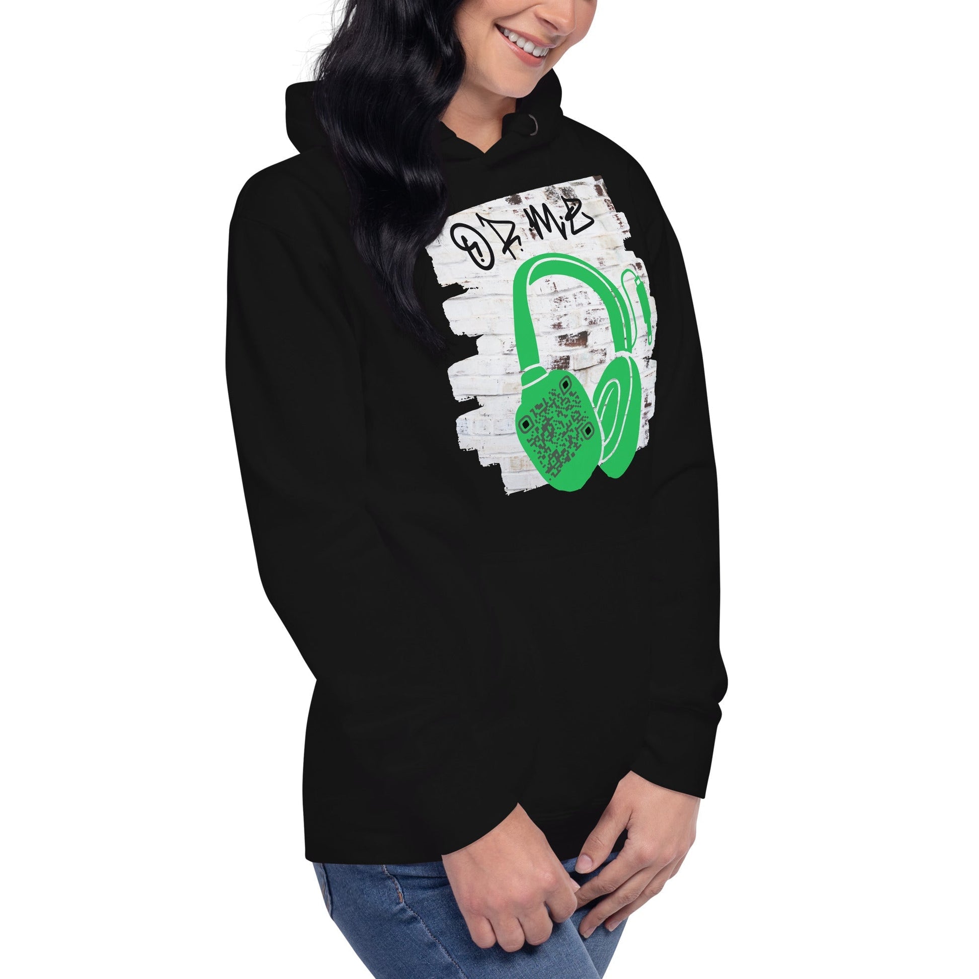 Personalized QR Code Graffiti Wall Hoodie β Share Your Music
