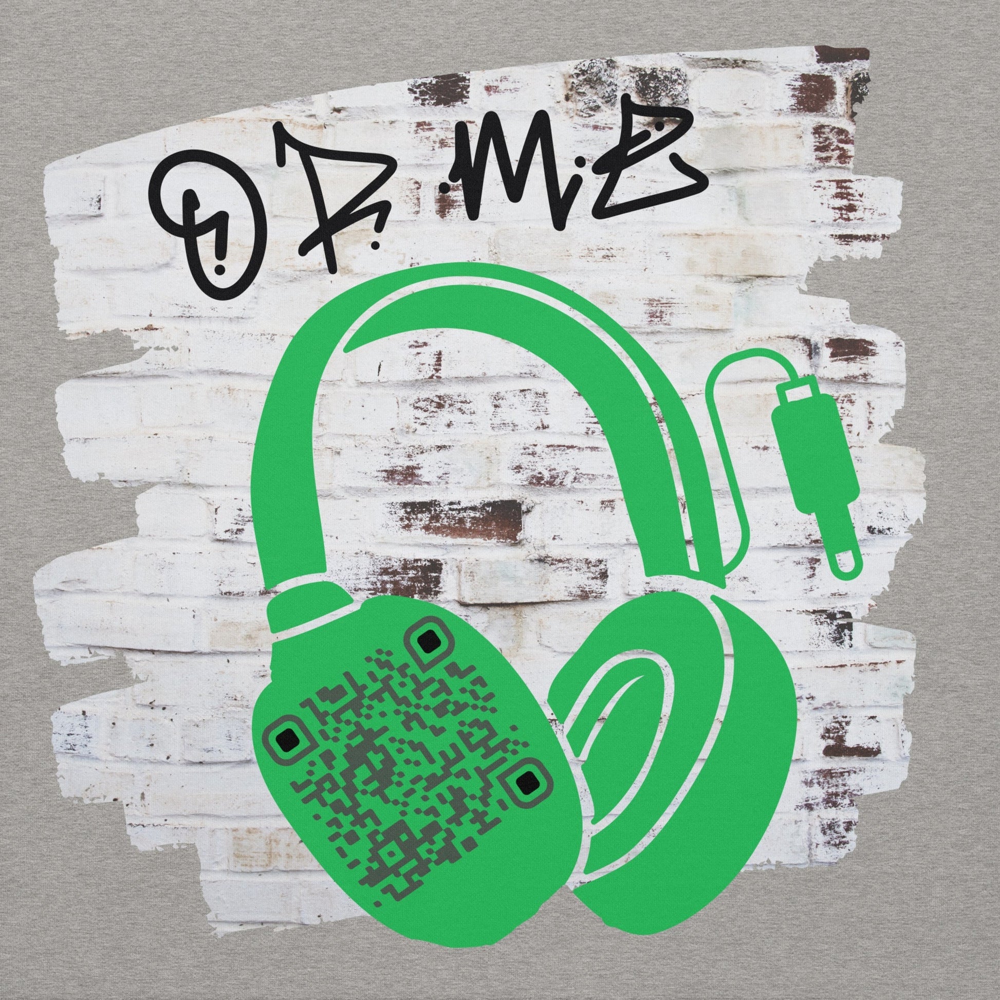 Personalized QR Code Graffiti Wall Hoodie β Share Your Music