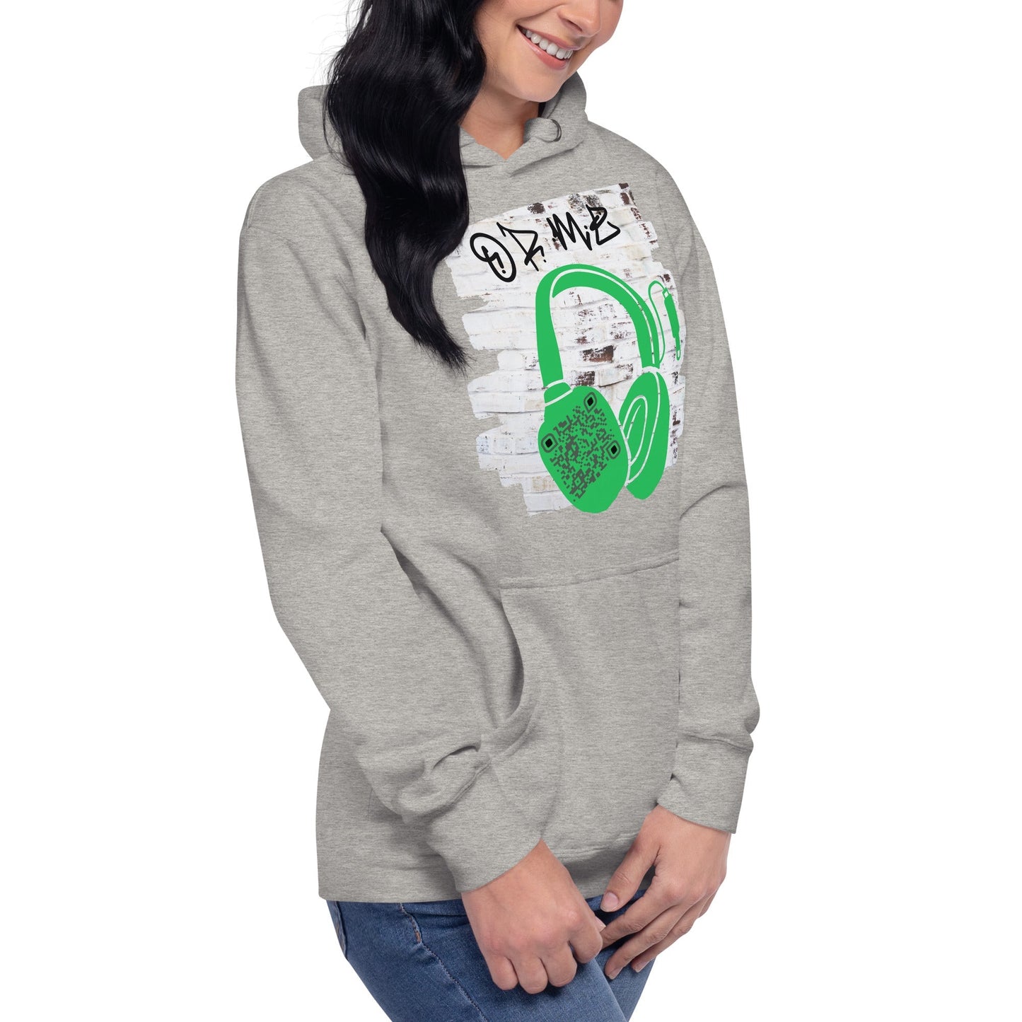 Personalized QR Code Graffiti Wall Hoodie β Share Your Music